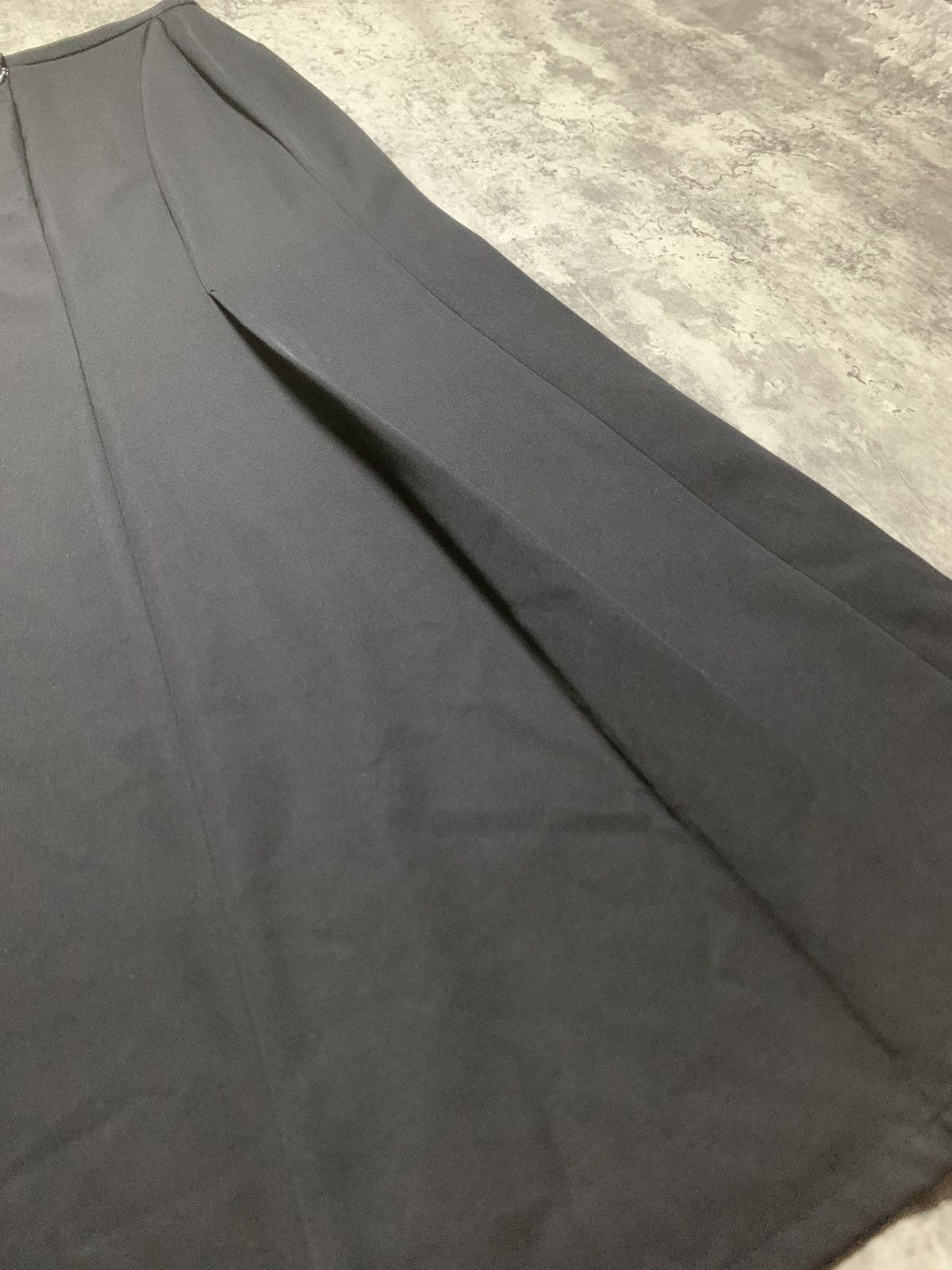 Yohji Yamamoto Iconic Yohji Yamamoto + Noir Black Wool Skirt Single Pleated Size 24" / US 00 / IT 34 - 4 Thumbnail