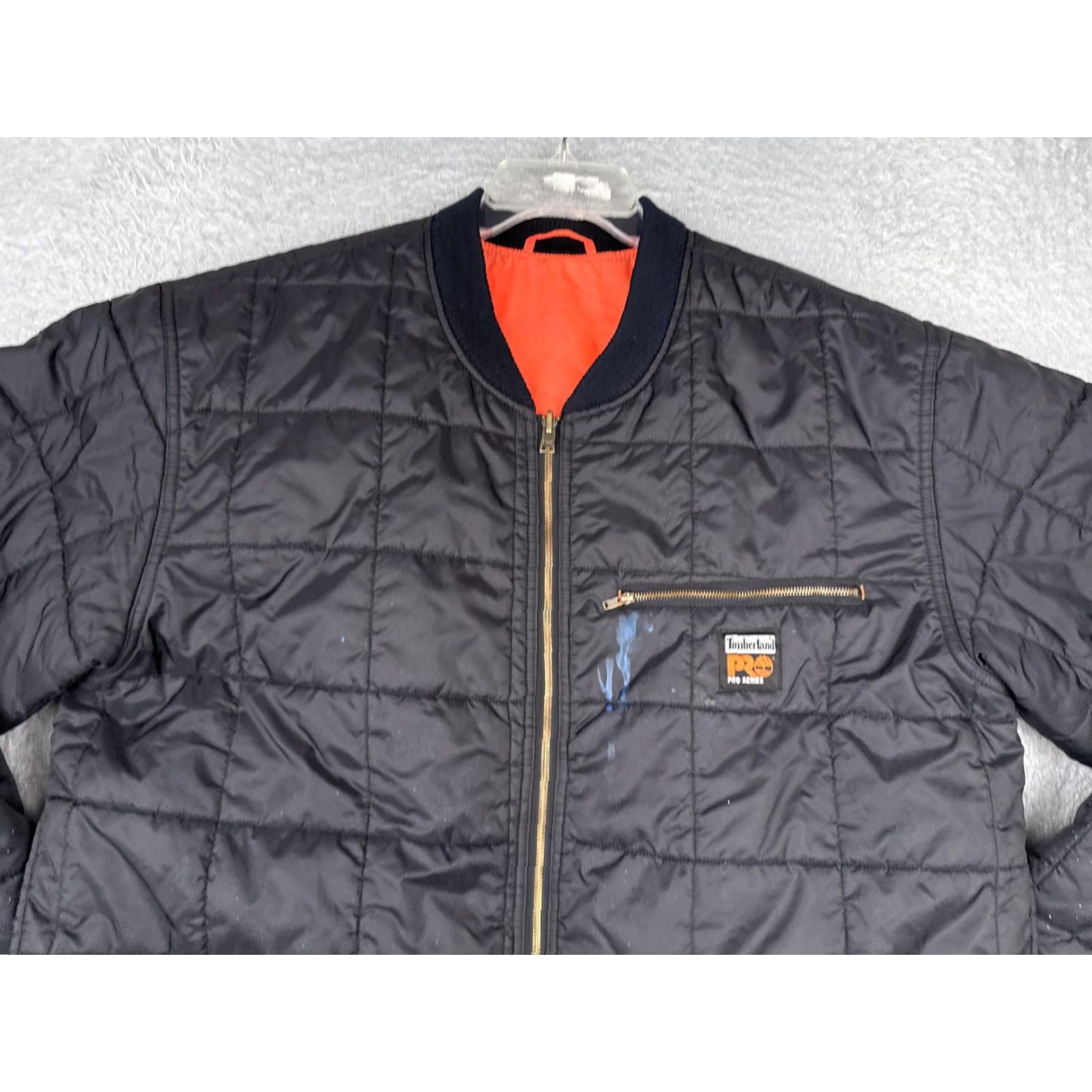 Timberland Timberland PRO Jacket Mens XL Black Quilted Full Zip Insulated Lined Work Bomber Size US XL / EU 56 / 4 - 4 Thumbnail