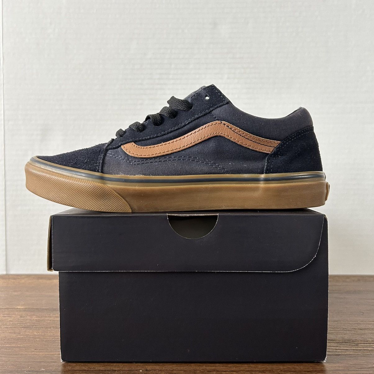 Vans Vans Old Skool Suede Skate Shoes Black/Brown Size 7 Size US 7 / EU 40 - 2 Thumbnail