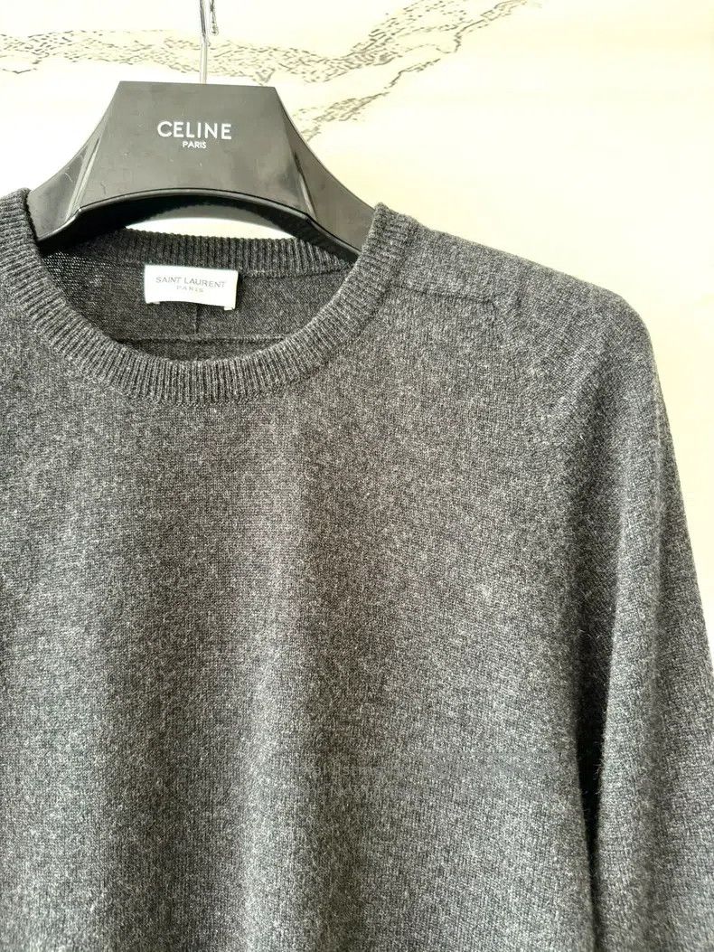 Saint Laurent Paris Saint Laurent Paris Grey Cashmere Geometric Sweater Hoodie Size US S / EU 44-46 / 1 - 2 Thumbnail