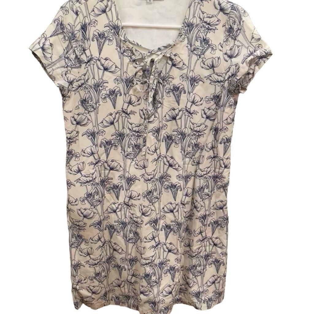 Love Johnny Was Womens Linen Silk Shift Dress XS Pullover Cap Sleeve Minimalist