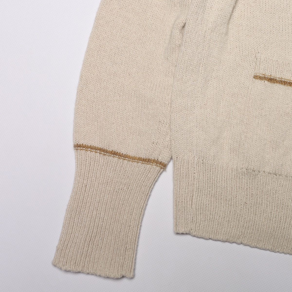 Designer Toast Wool Cotton Cardigan Sweater Beige Size M / US 6-8 / IT 42-44 - 6 Thumbnail
