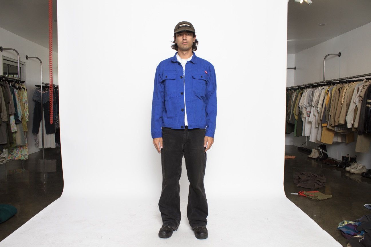 Vintage BLUE BUTTON UP GERMAN WORKWEAR JACKET BY PLANAM Size US M / EU 48-50 / 2 - 4 Thumbnail
