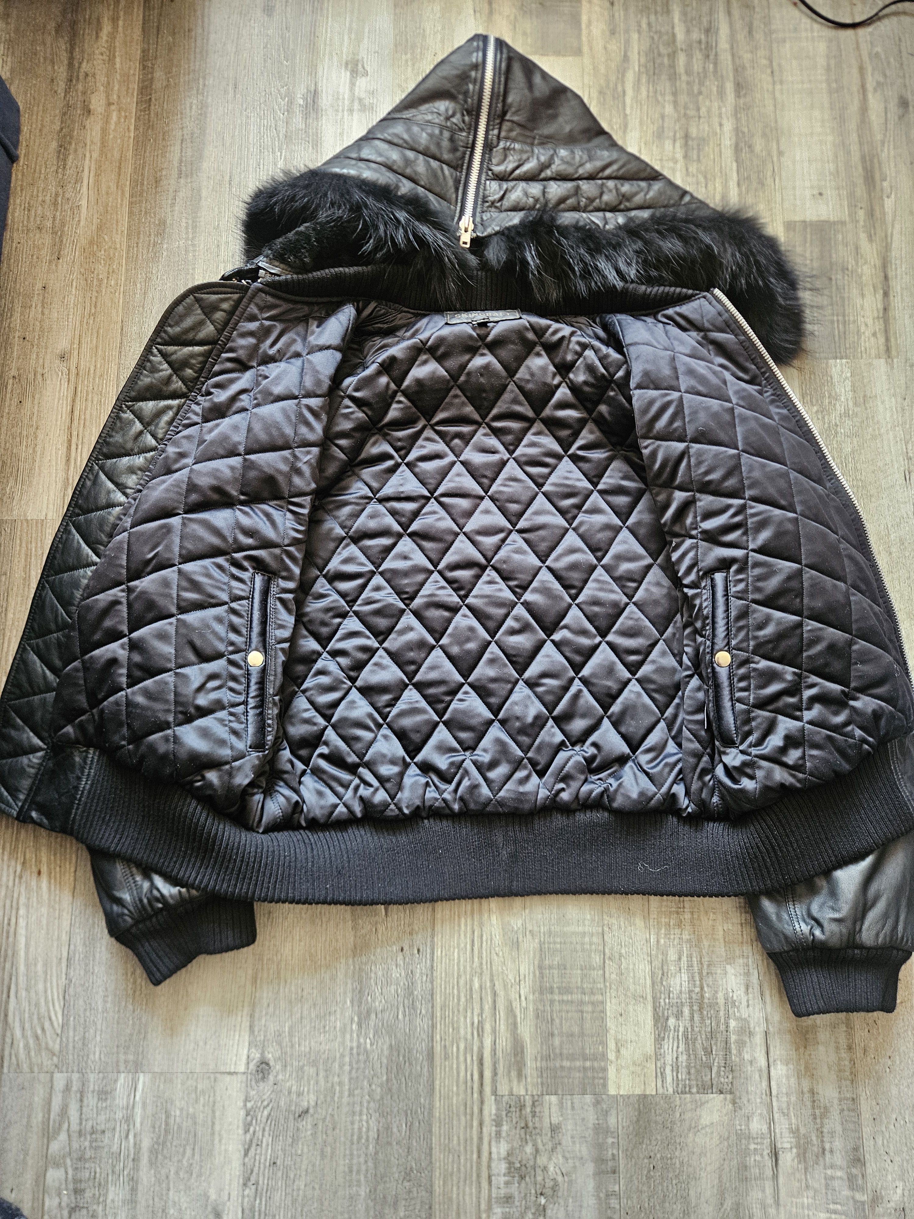 SKINGRAFT Black Leather Bomber Jacket / Skin Graft / Jonny Cotta Size US L / EU 52-54 / 3 - 3 Thumbnail