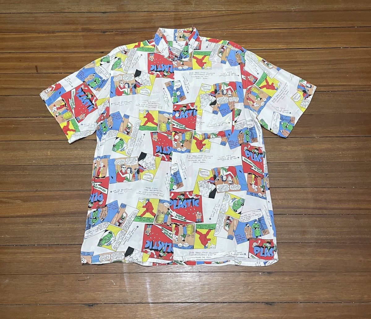 Vintage Very Rare Vintage Movie Cartoon The Plastic Man Shirt 1980s Size US L / EU 52-54 / 3 - 1 Thumbnail