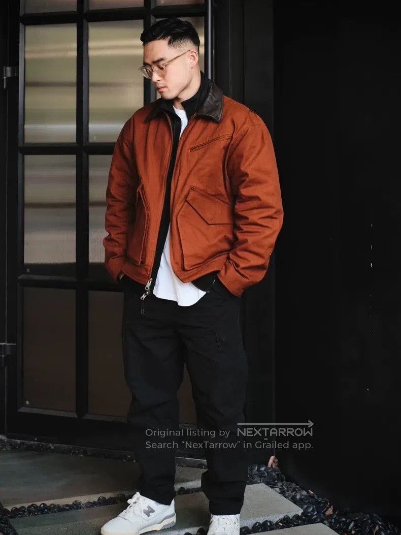 Aime Leon Dore Aime Leon Dore Canvas Flight Jacket - Orange Size US M / EU 48-50 / 2 - 2 Thumbnail