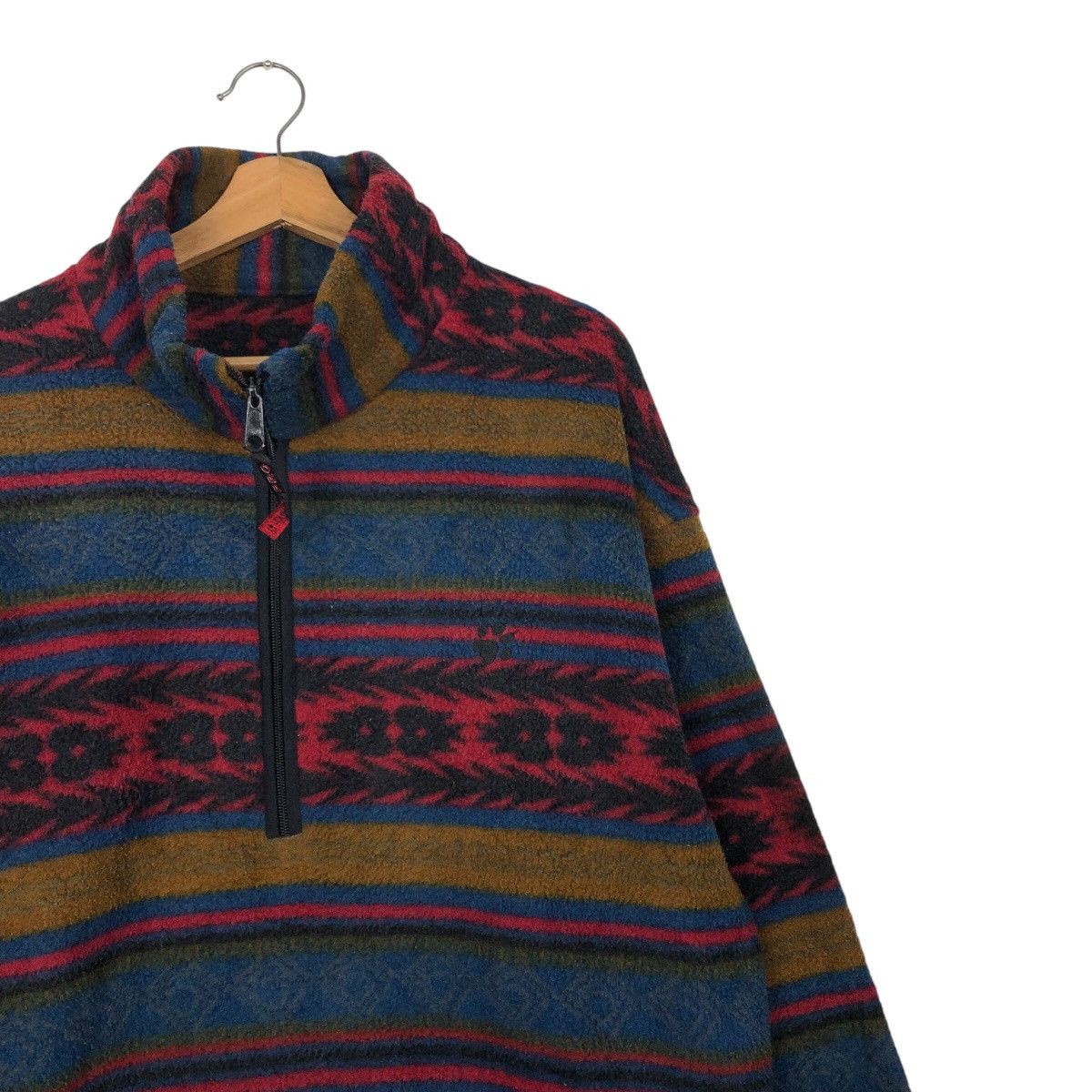Japanese Brand 📌Vintage Fleece Jacket Jack Wolf Navajo Native Design Size US M / EU 48-50 / 2 - 7 Thumbnail