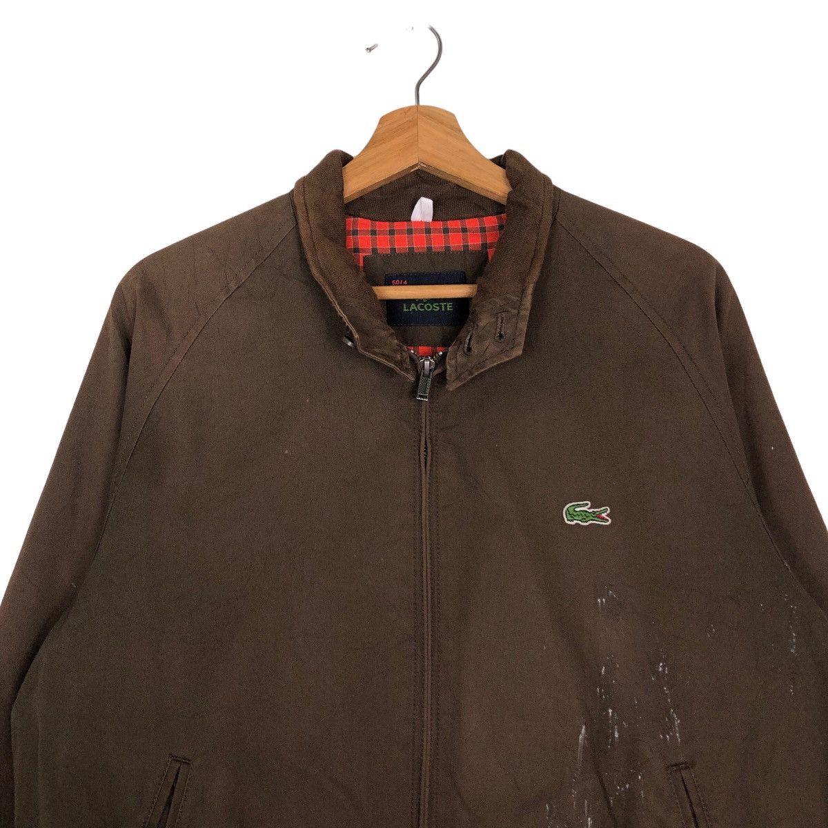 Japanese Brand 🔥Vtg Bomber Jacket Lacoste Canvas Tartan Desining Lining Size US M / EU 48-50 / 2 - 3 Thumbnail