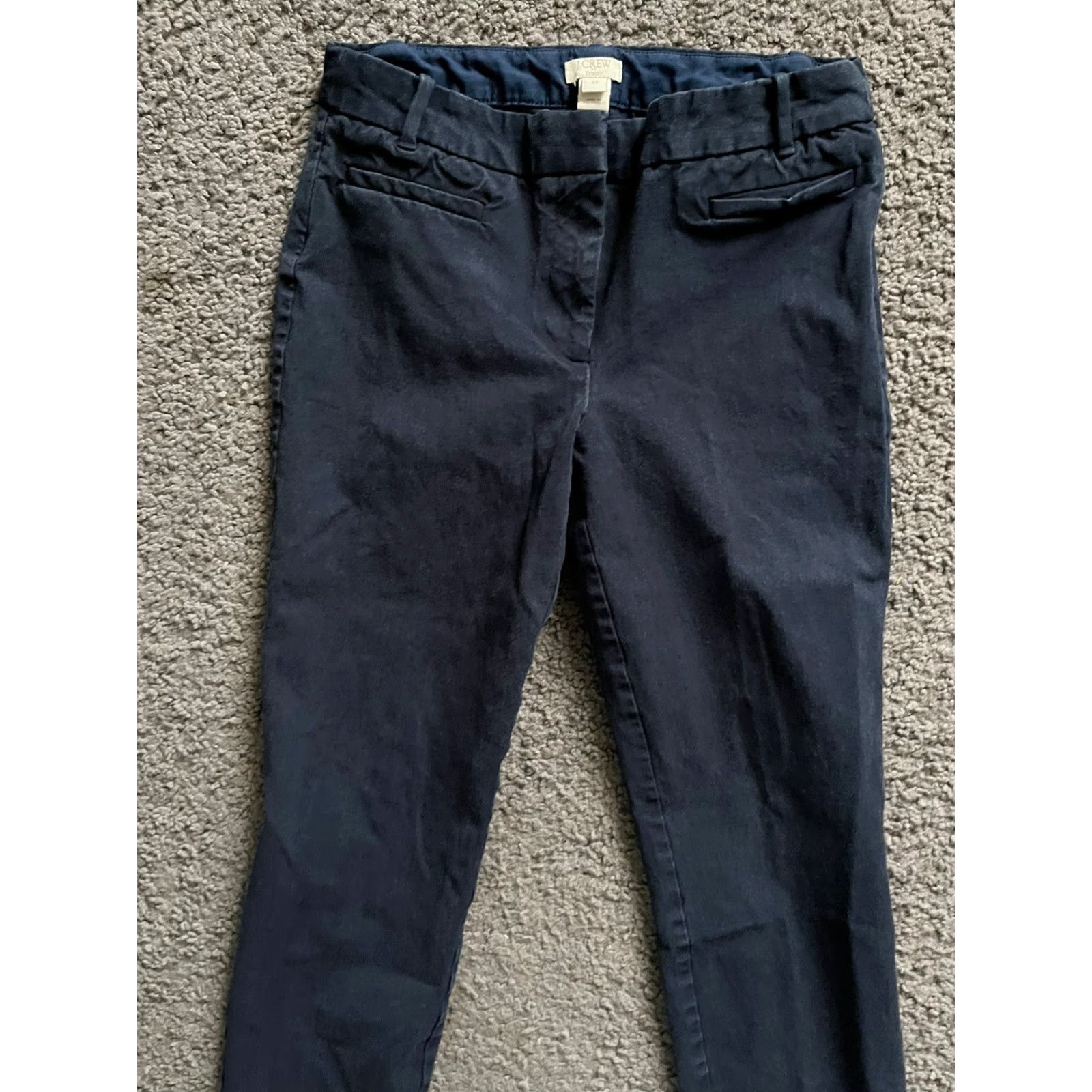 J.Crew J.CREW Lexie C9716 DOC Stretch Skinny Leg Pants 2S Blue Women's Regular 28in Inseam Cotton Blend Zip Front Chino Stretch Size 26" / US 2 / IT 38 - 2 Thumbnail