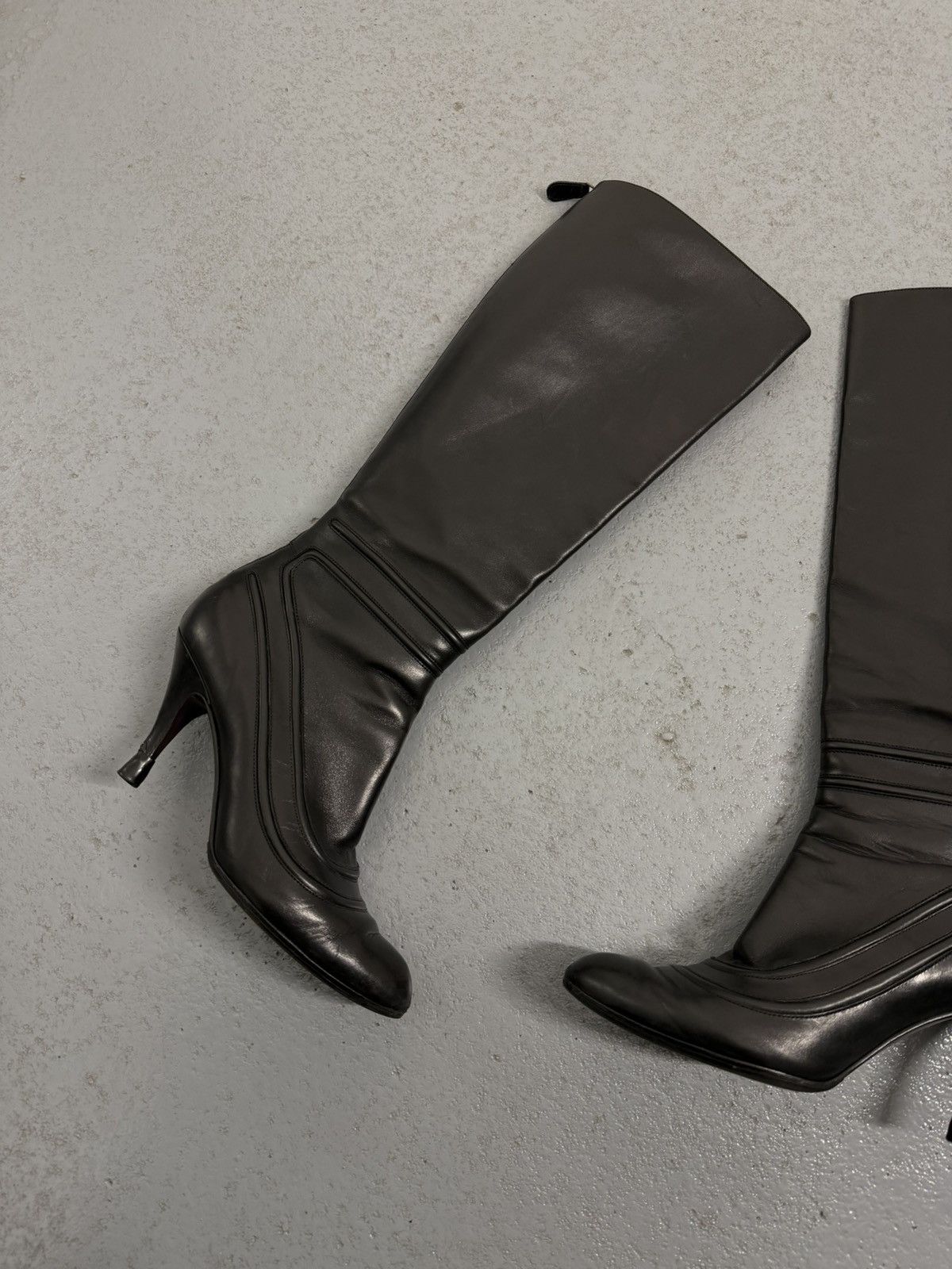 Salvatore Ferragamo Salvatore Ferragamo Leather Riding Boots Size US 9 / IT 39 - 3 Thumbnail