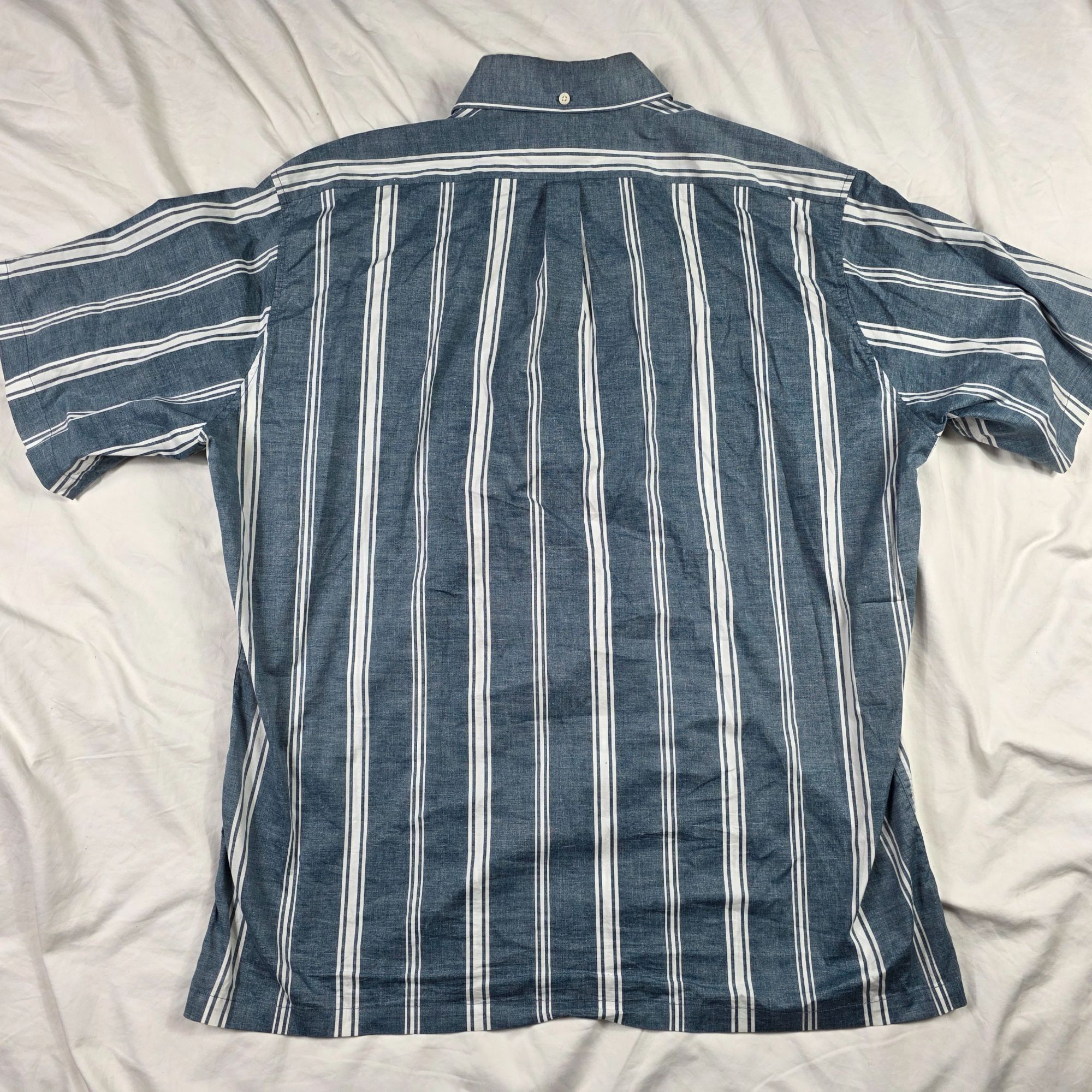 Reyn Spooner Reyn Spooner Classic Mens Size XL Blue White Striped Button Size US XL / EU 56 / 4 - 2 Thumbnail