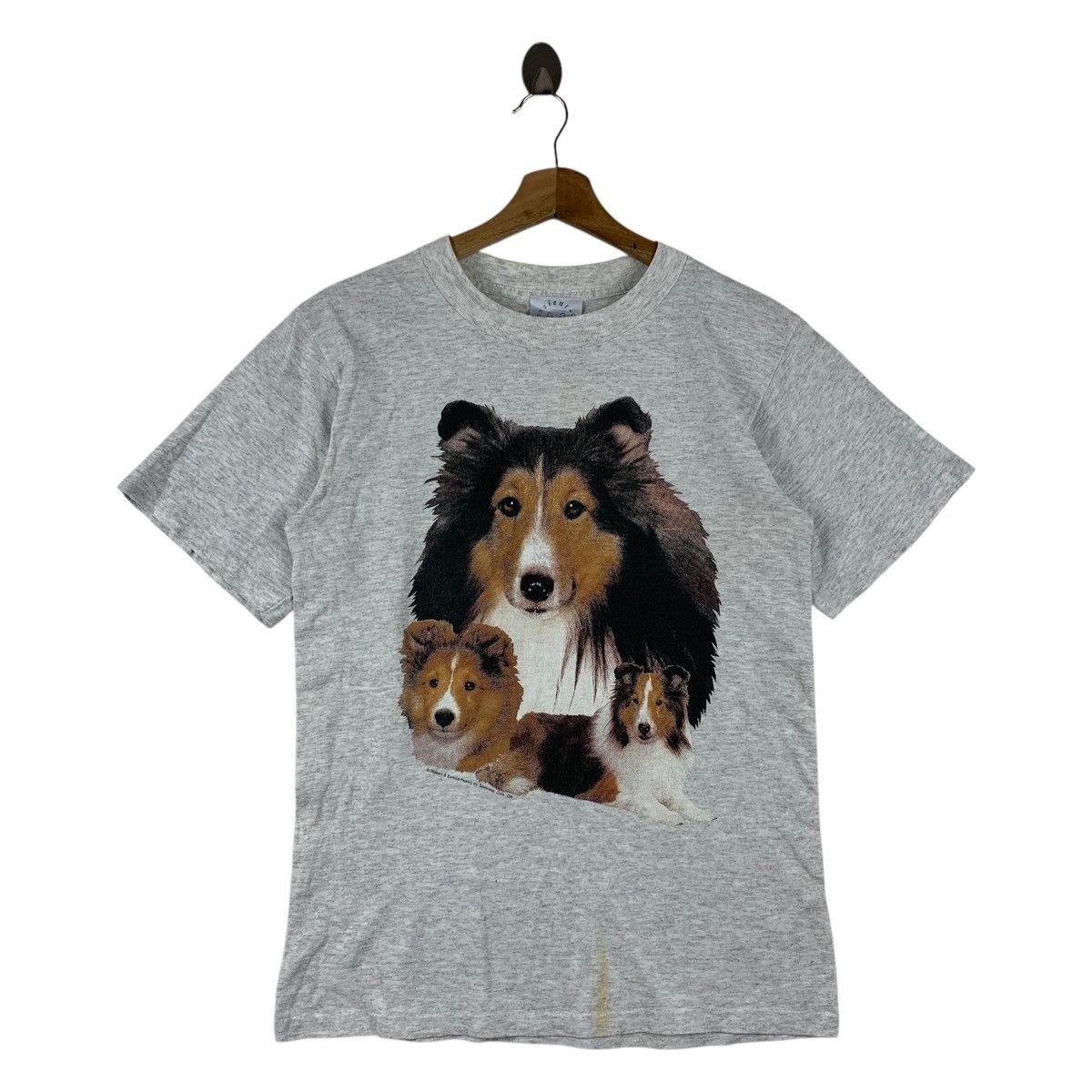 Other Vintage 90s Monsieur Club "Shetland Sheepdog" Graphic Tee Size US S / EU 44-46 / 1 - 1 Thumbnail