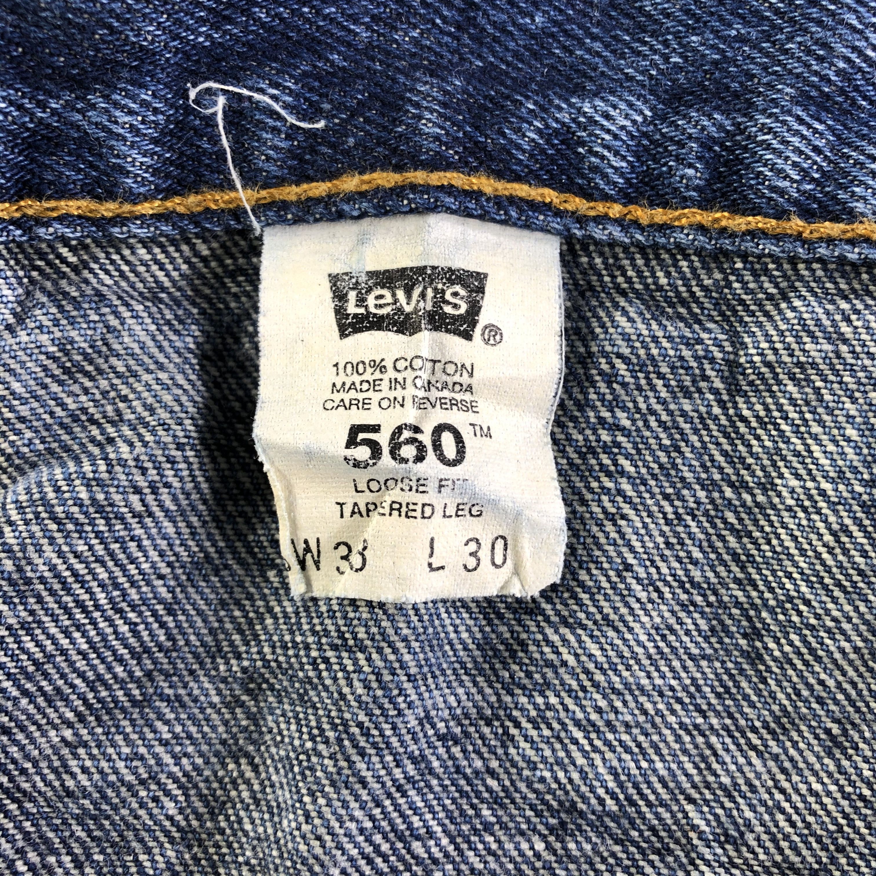 Levi's × Vintage 90s Vintage Blue Wash Levis 560 Jeans-J4482 Size US 36 / EU 52 - 9 Thumbnail