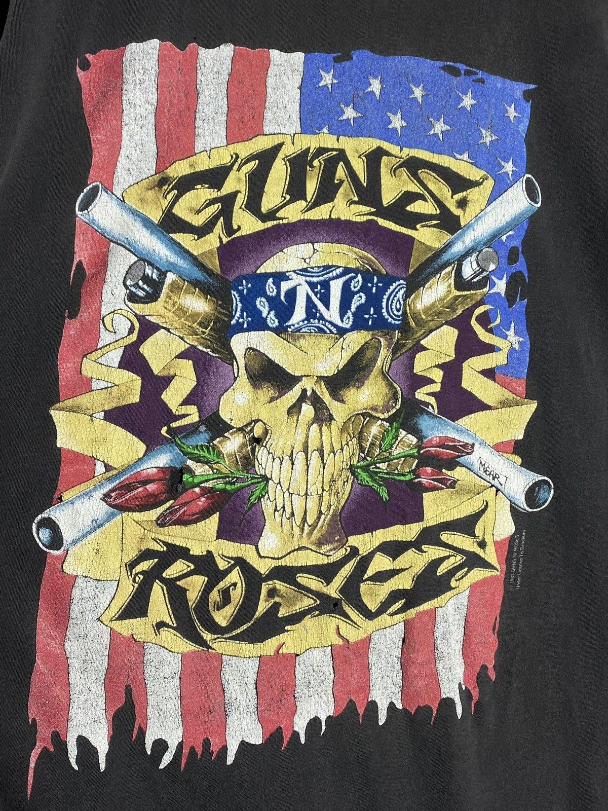 Band Tees Guns N’ Roses Vintage 90s Brockum Graphic Tee Single Stitch Size US L / EU 52-54 / 3 - 4 Thumbnail