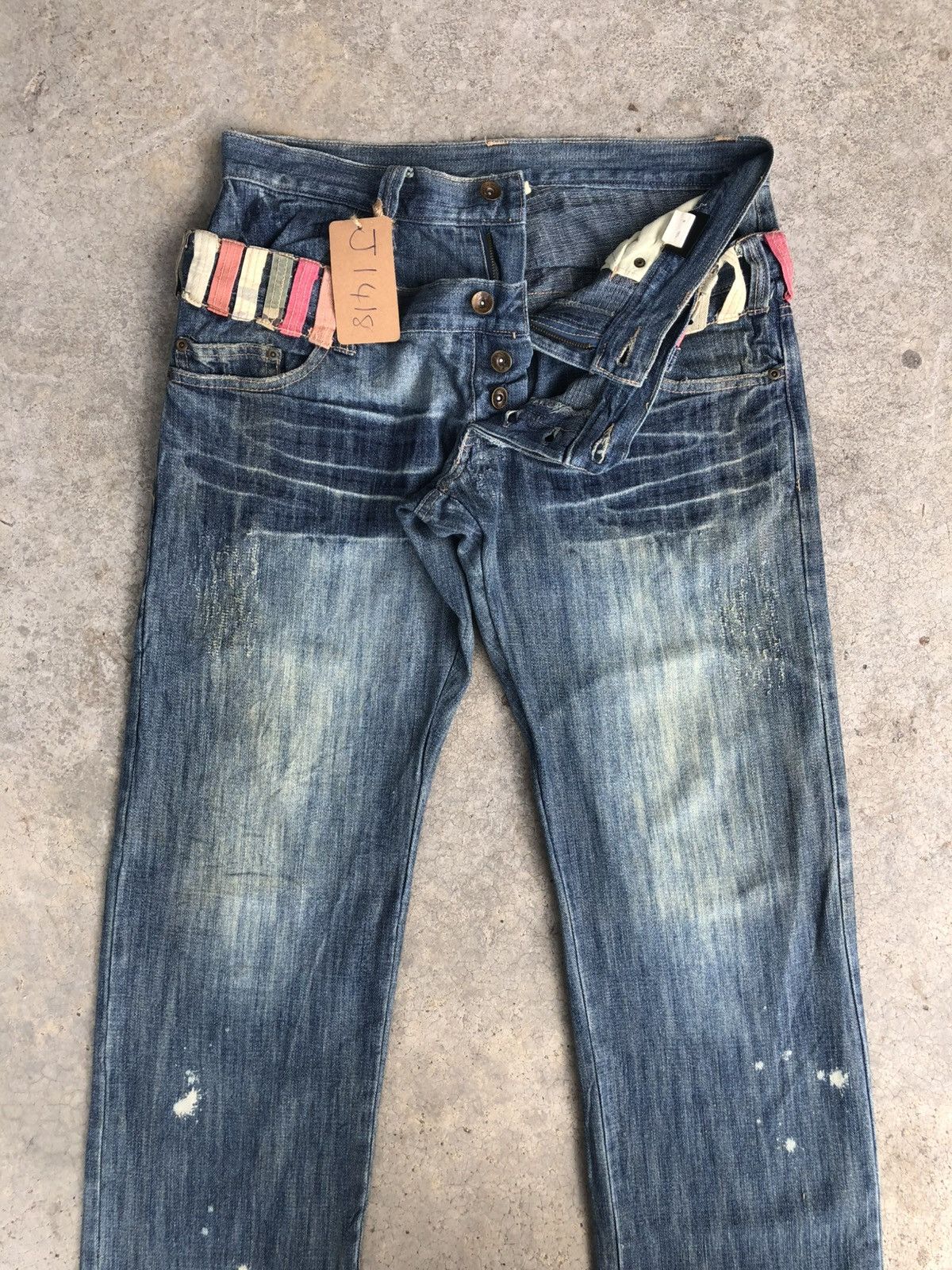 Hysteric Glamour Japanese Gumu Double Waist Distressed Jeans Size US 32 / EU 48 - 7 Thumbnail