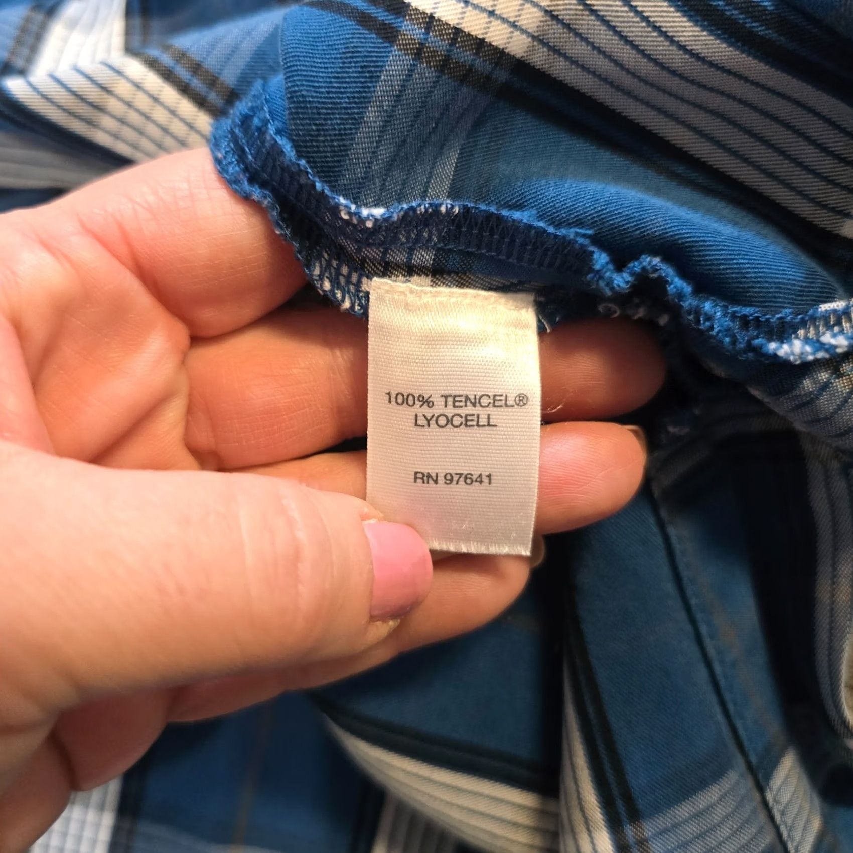 J. Jill J. Jill Top Women Blue Plaid Tunic Long Sleeve Button Shirt Casual Dressy Shirt Size M Size M / US 6-8 / IT 42-44 - 7 Thumbnail