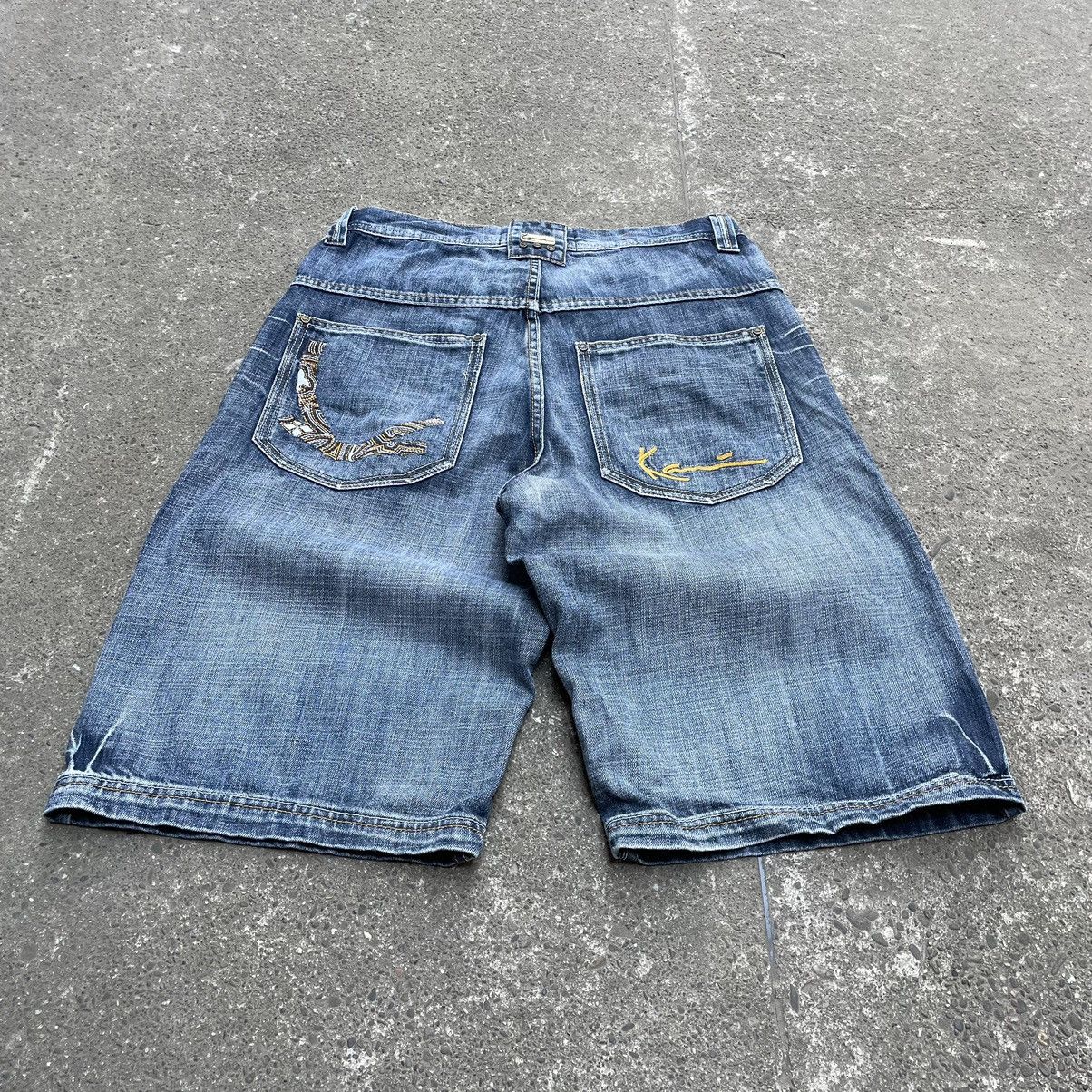 Karl Kani × Vintage Vintage 00s Karl Kani Baggy Denim Hip Hop Shorts Size US 32 / EU 48 - 2 Thumbnail