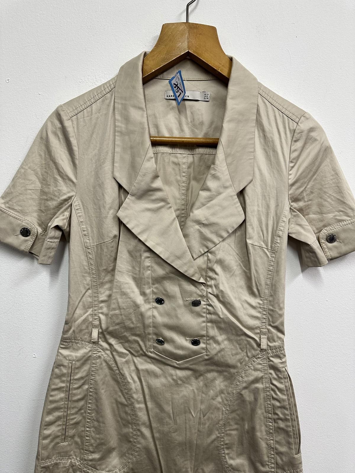 Other Karen Millen Beige Short Sleeve Dress UK 10 / US 6 / EU 38 Size M / US 6-8 / IT 42-44 - 3 Thumbnail
