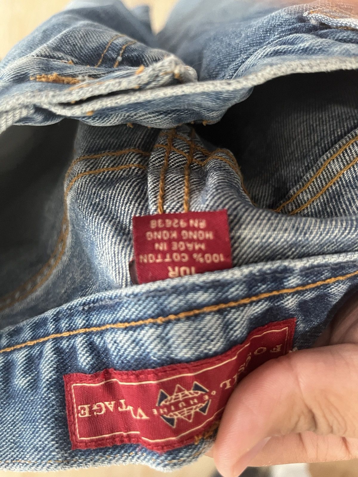 Fossil × Vintage × Von Dutch Vintage Y2K 2000’s Studded flare Fossil denim pants Size 31" - 6 Thumbnail