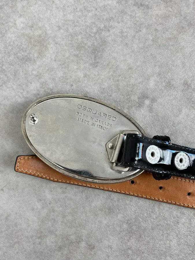 Dsquared2 Dsquared2 Black Leather Globe Studded Belt Size ONE SIZE - 7 Thumbnail