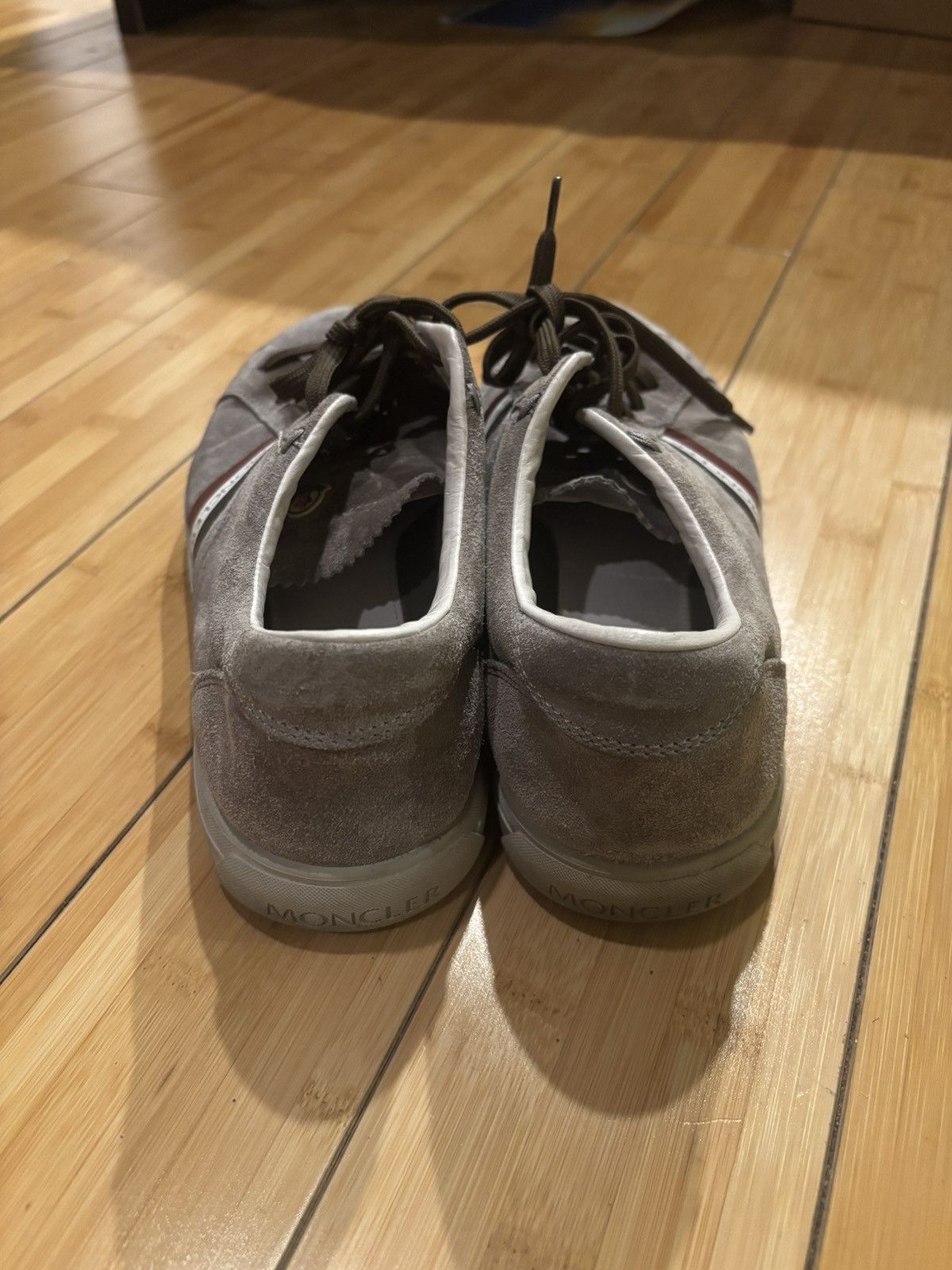 Moncler Men’s gray suede sneakers.mf0703 Size US 7 / EU 40 - 3 Thumbnail