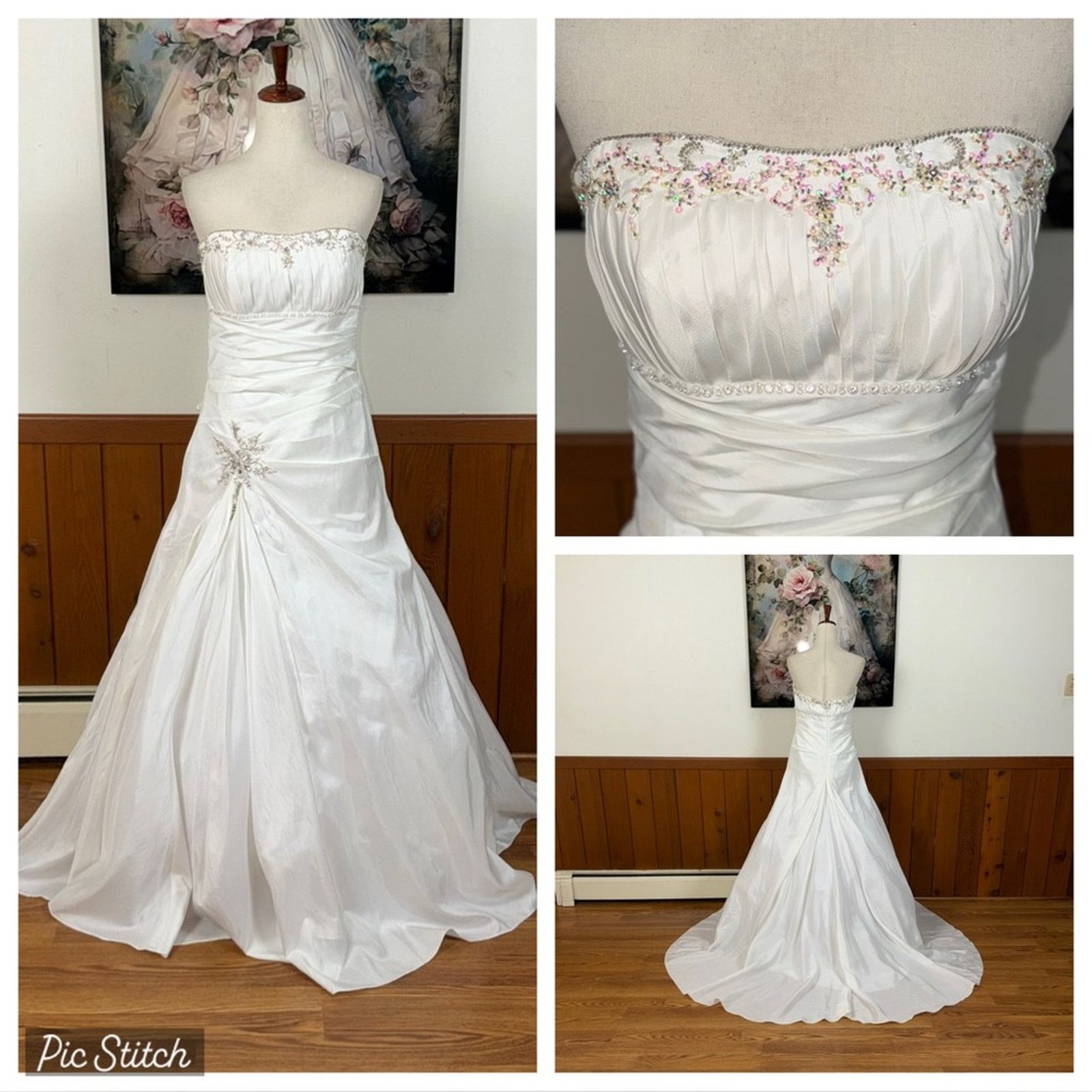 Other Beautiful New Vintage Y2K Cinderella Bridal Wedding Gown Size L / US 10 / IT 46 - 1 Thumbnail