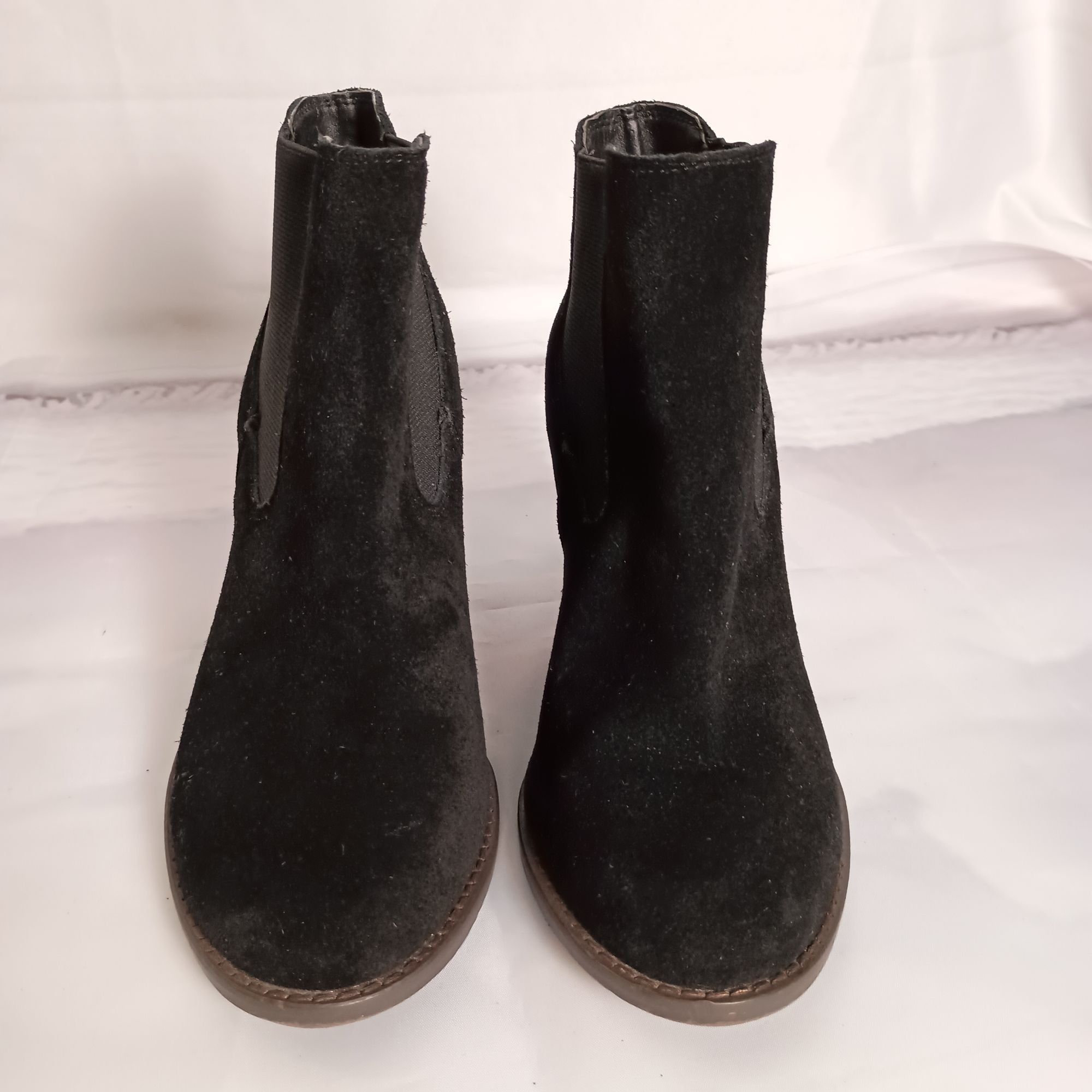Lucky Brand Lucky Brand Yamka Black Suede Wedge Booties Women’s Size 7 G Size US 7 / IT 37 - 2 Thumbnail