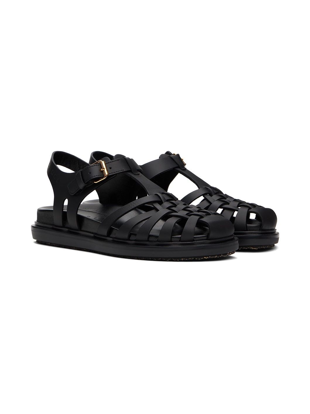 Marni oc11z0525 Fisherman Fussbett Sandals in Black Size US 9 / IT 39 - 1 Thumbnail