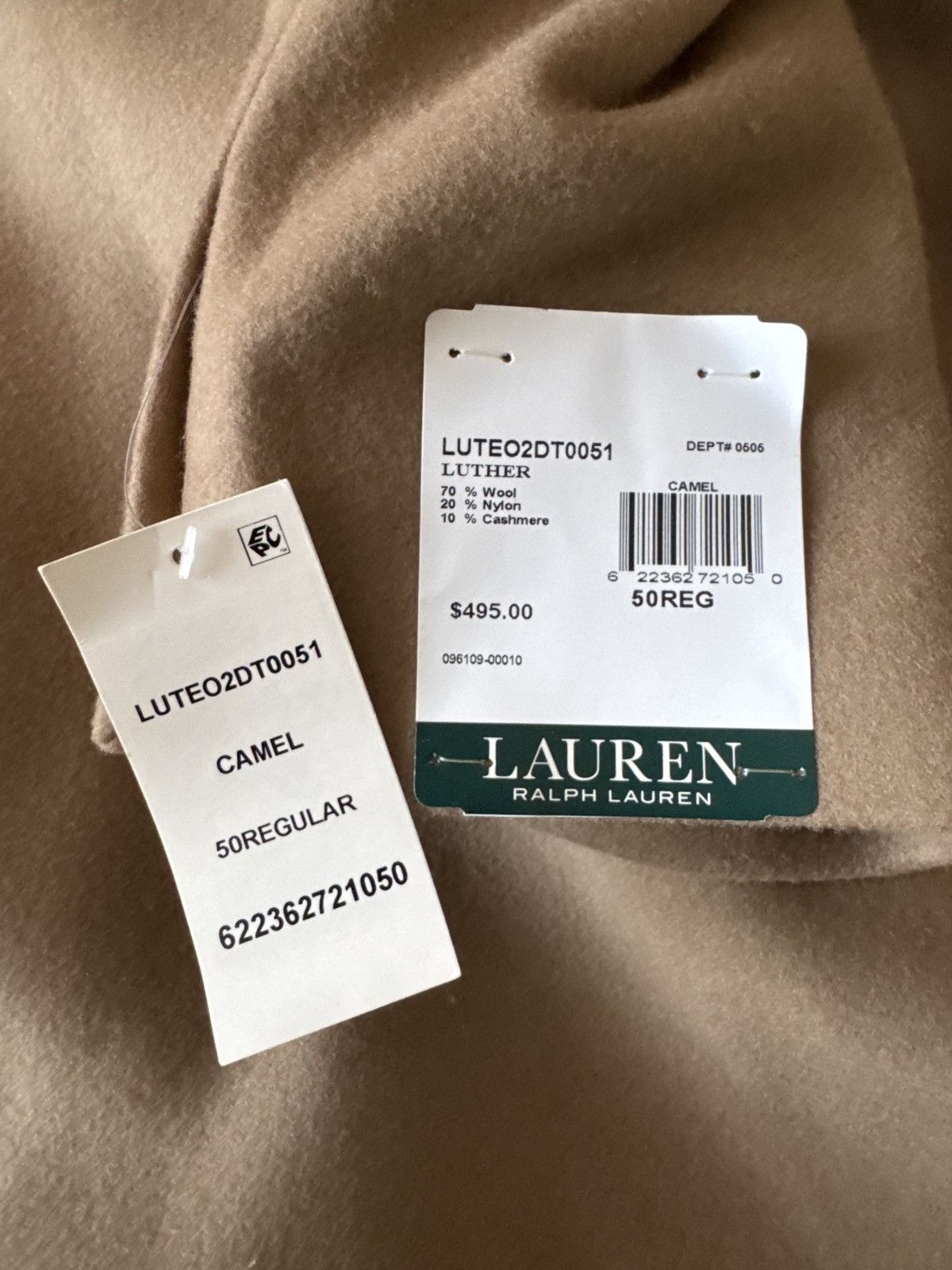 Ralph Lauren 🔥🔥 Ralph Lauren Cream Wool Coat Size US L / EU 52-54 / 3 - 6 Thumbnail