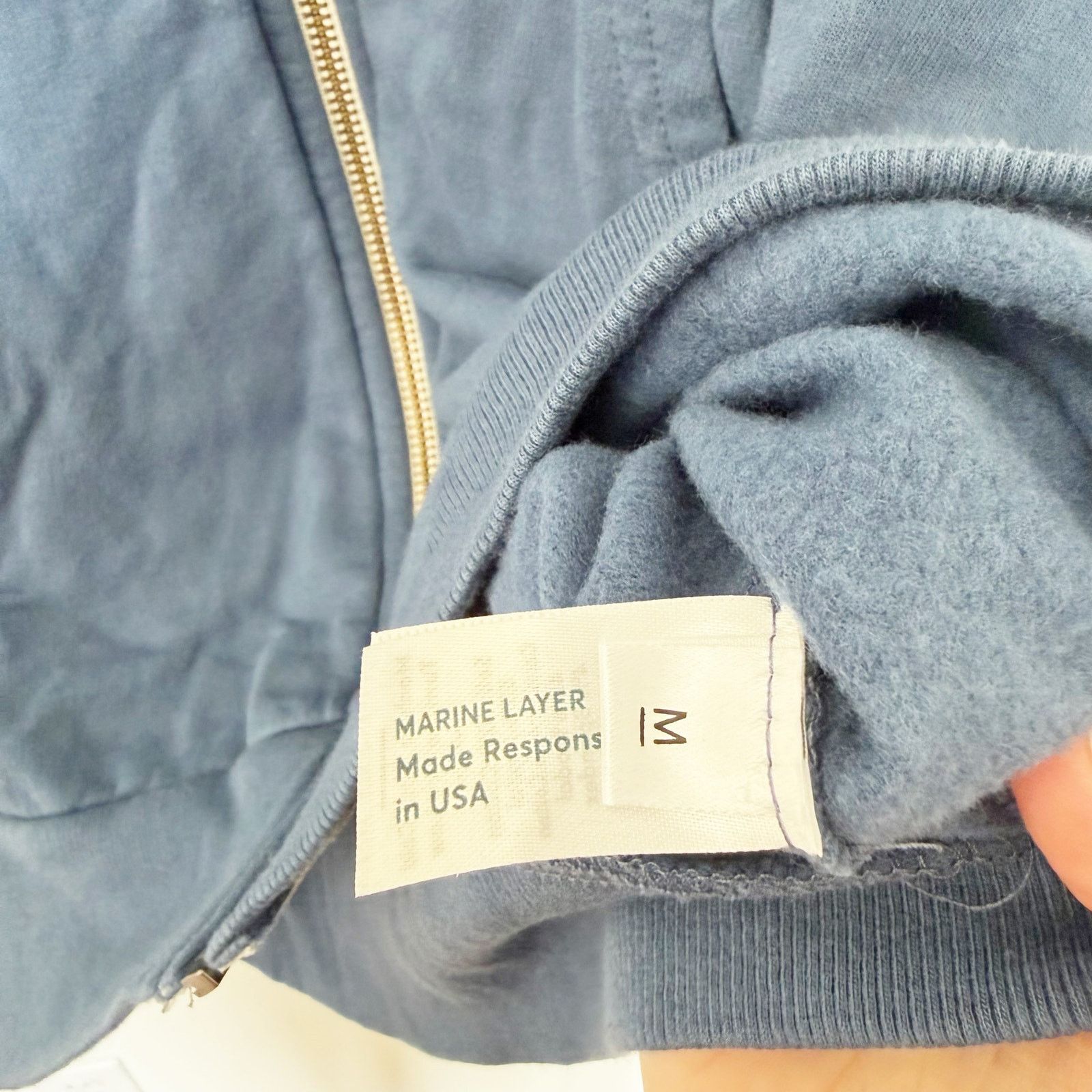 Marine Layer Marine Layer Blue Afternoon Full Zip Hoodie Sz M Size US M / EU 48-50 / 2 - 5 Thumbnail