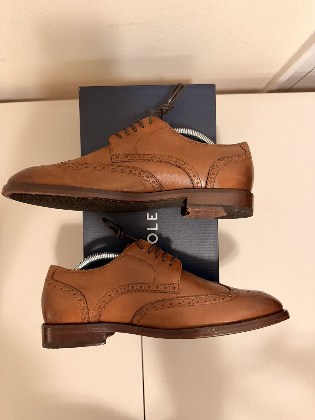 Cole Haan Cole Haan 2.Zerogrand Laser Wingtip Oxford in British Tan Size US 7.5 / EU 40-41 - 2 Thumbnail