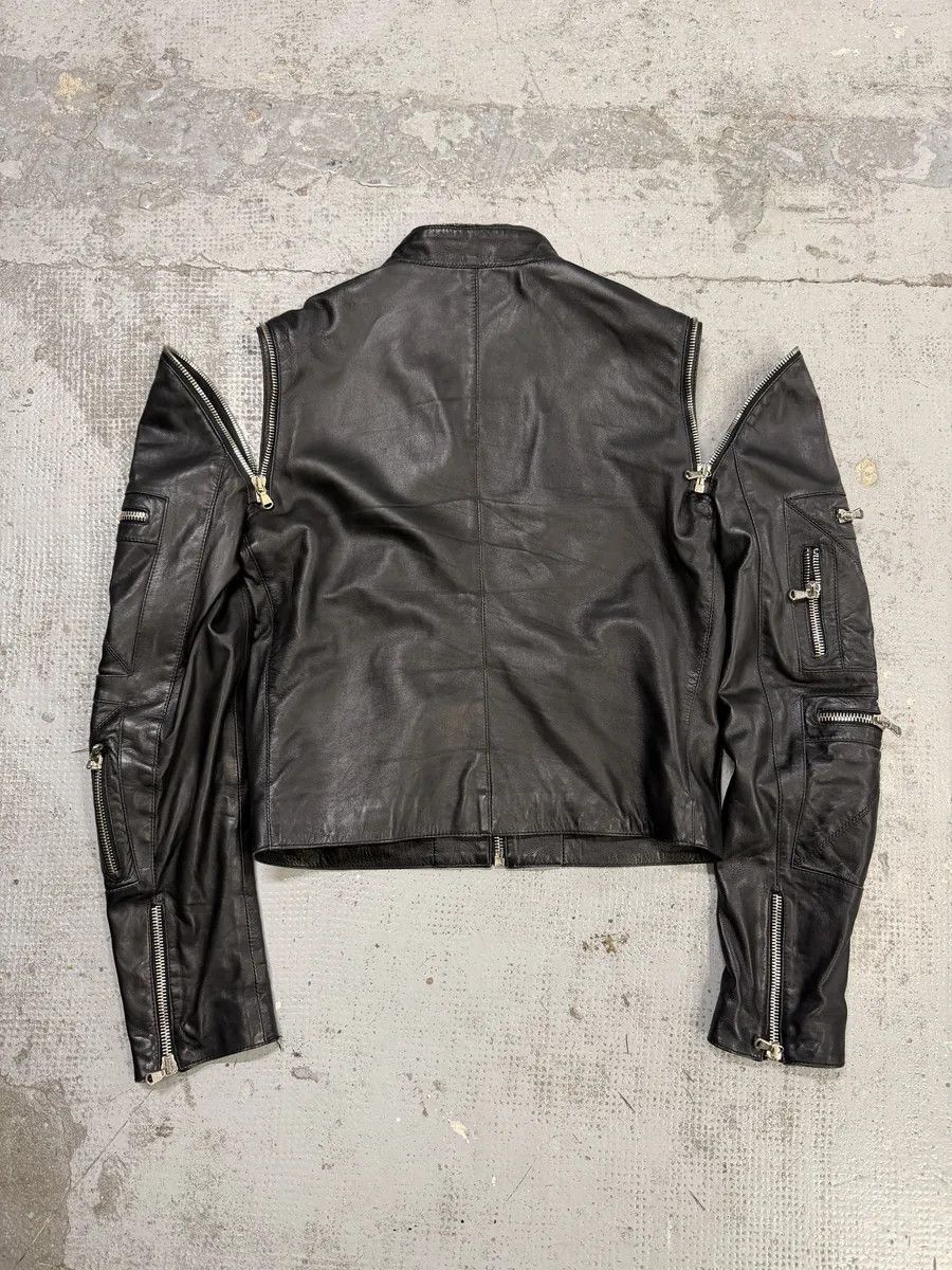 Dolce & Gabbana SS2002 Dolce & Gabbana Black Multi Zips Biker Leather Jacket with Detachable Sleeves Size US M / EU 48-50 / 2 - 6 Thumbnail