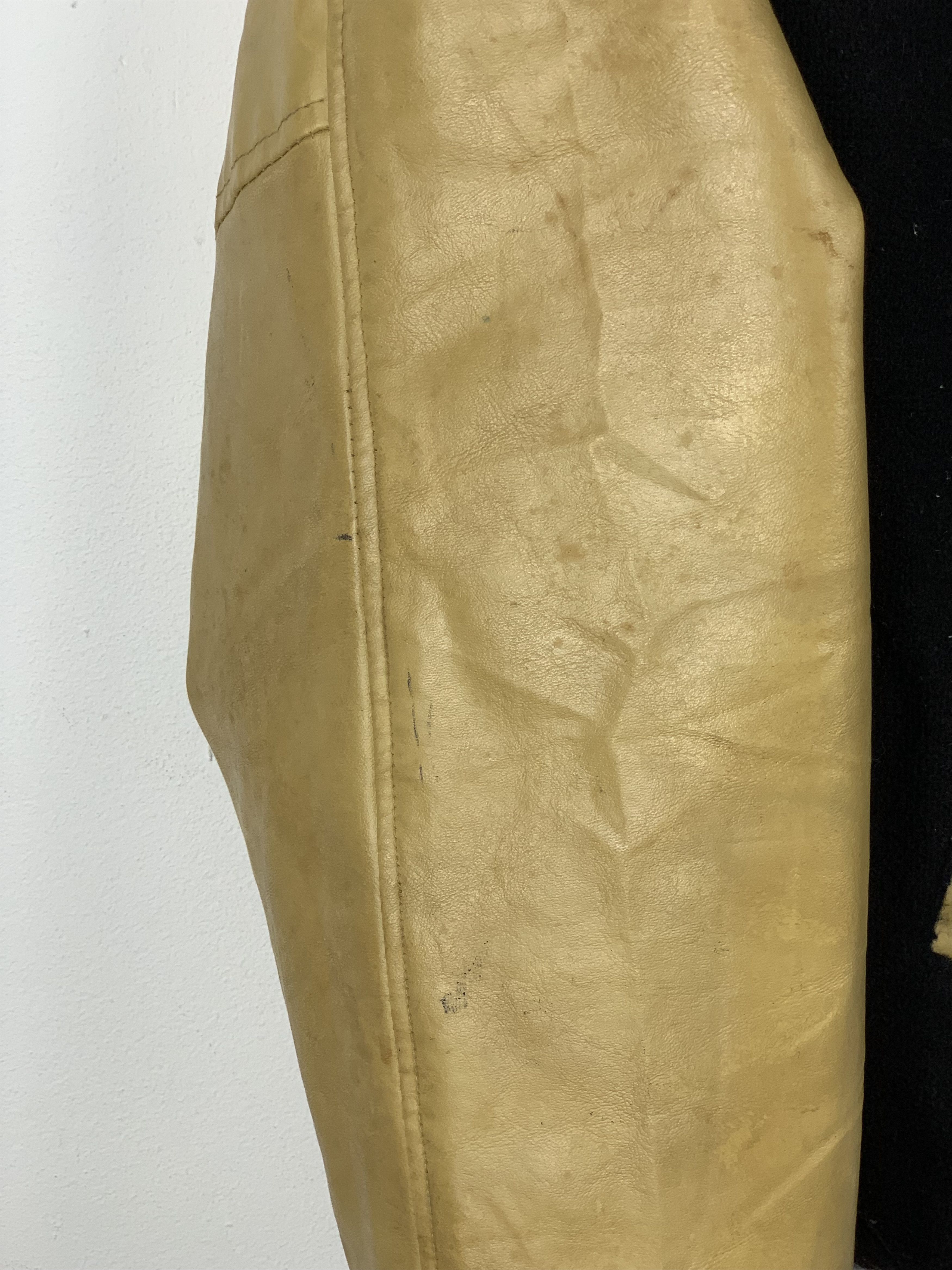 NEFF Vintage 80s Neff Buldogs Sleeve Leather Varsity Jacket V0533 Size US M / EU 48-50 / 2 - 11 Thumbnail