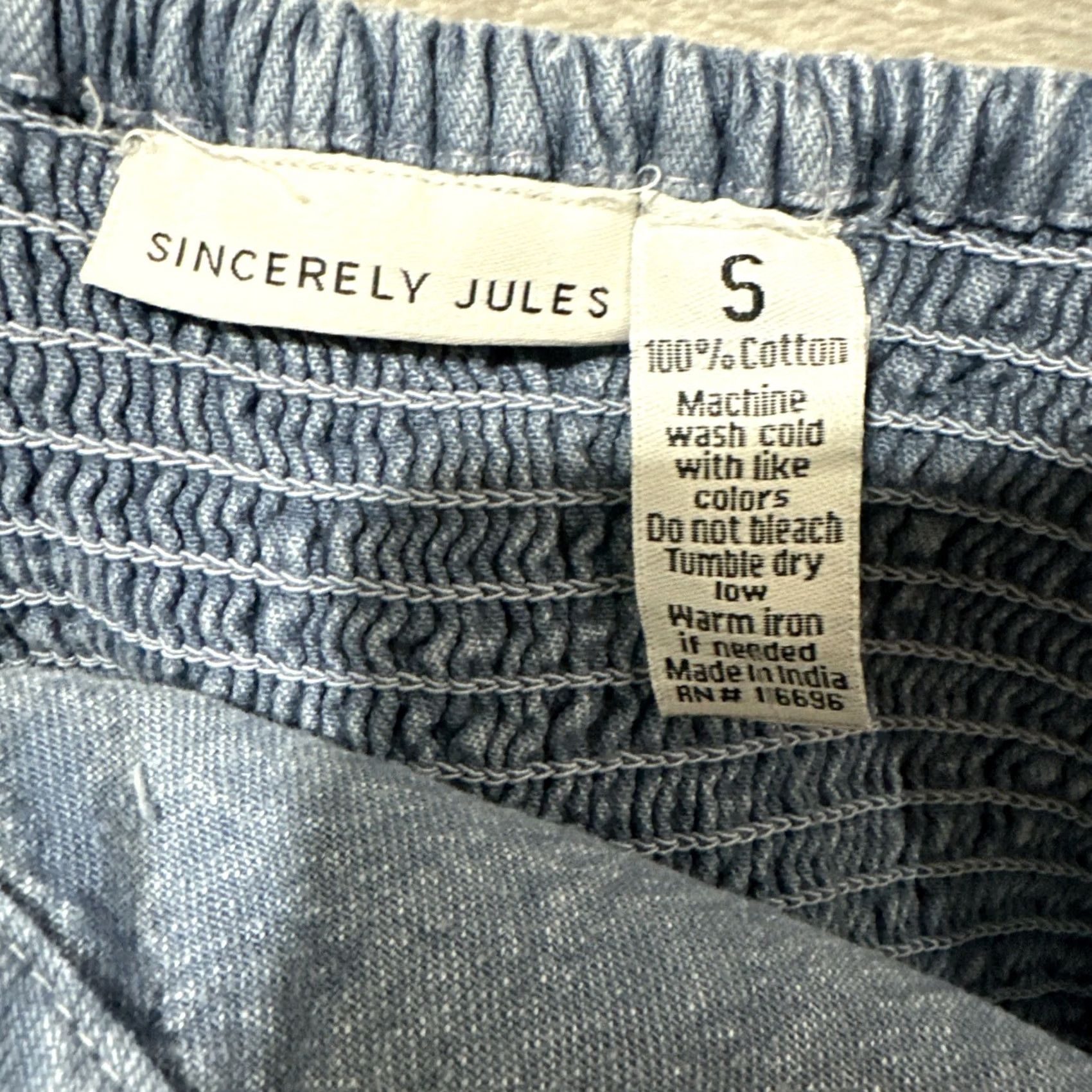 Vintage Sincerely Jules for Bandier Denim Romper Women S Blue Sleeveless NWT Size 28" / US 6 / IT 42 - 3 Thumbnail