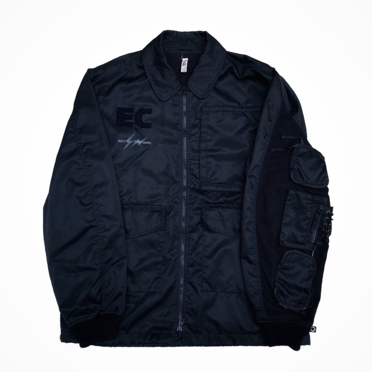 image of 1990S Electric Cottage Limited Utility Bomber Jacket in Black, Men's (Size Large)