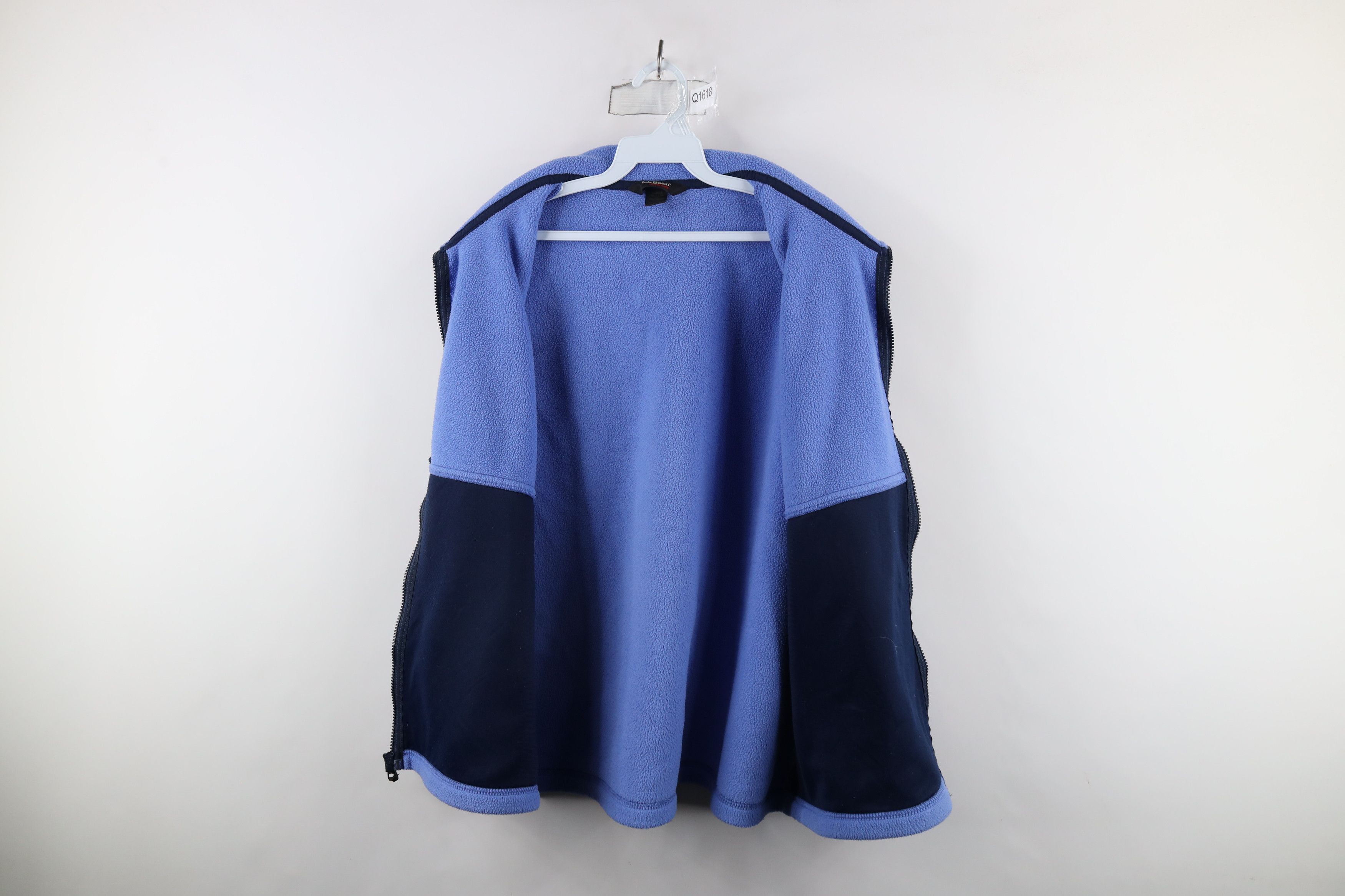 L.L. Bean × Vintage Vintage 90s LL Bean Blank Full Zip Fleece Vest Jacket Blue Size XL / US 12-14 / IT 48-50 - 8 Thumbnail