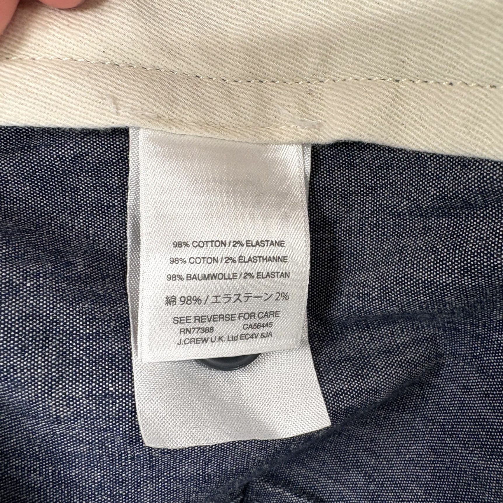 J.Crew VINTAGE J.CREW 770 Pants Mens 33x32 Blue Stretch Chambray Chino Straight Leg Preppy Camp Size US 33 - 5 Thumbnail