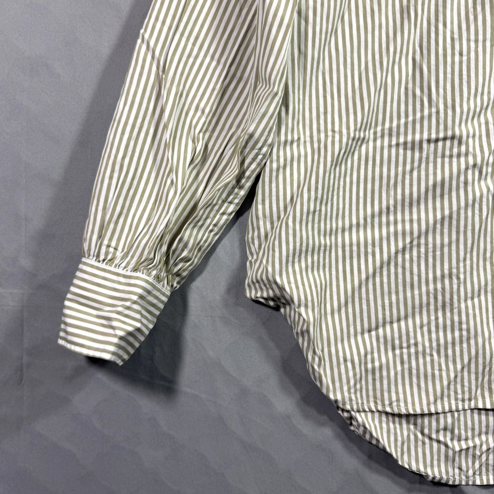 Rag & Bone Rag & Bone Shirt Women’s S Green Striped Button-Up Long Sleeve Cotton Casual Size S / US 4 / IT 40 - 4 Thumbnail