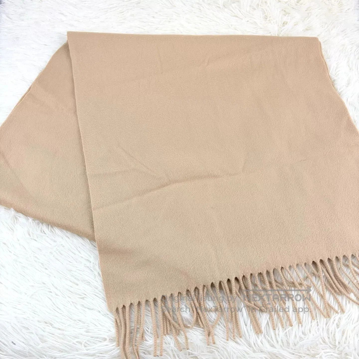 Loro Piana Loro Piana Camel Cashmere Fringed Scarf. Size ONE SIZE - 4 Thumbnail