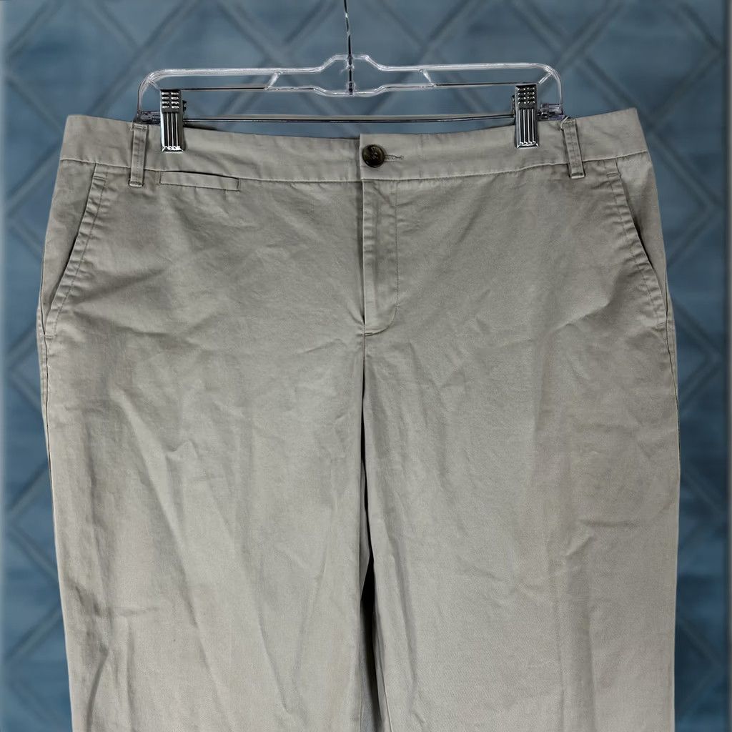 Banana Republic Banana Republic Pants Womens Size 14 Beige Straight Leg Stretch Twill Front Flat Front City Preppy Dress Pants Mens? Ladies Size 36" / US 14 / IT 50 - 1 Thumbnail