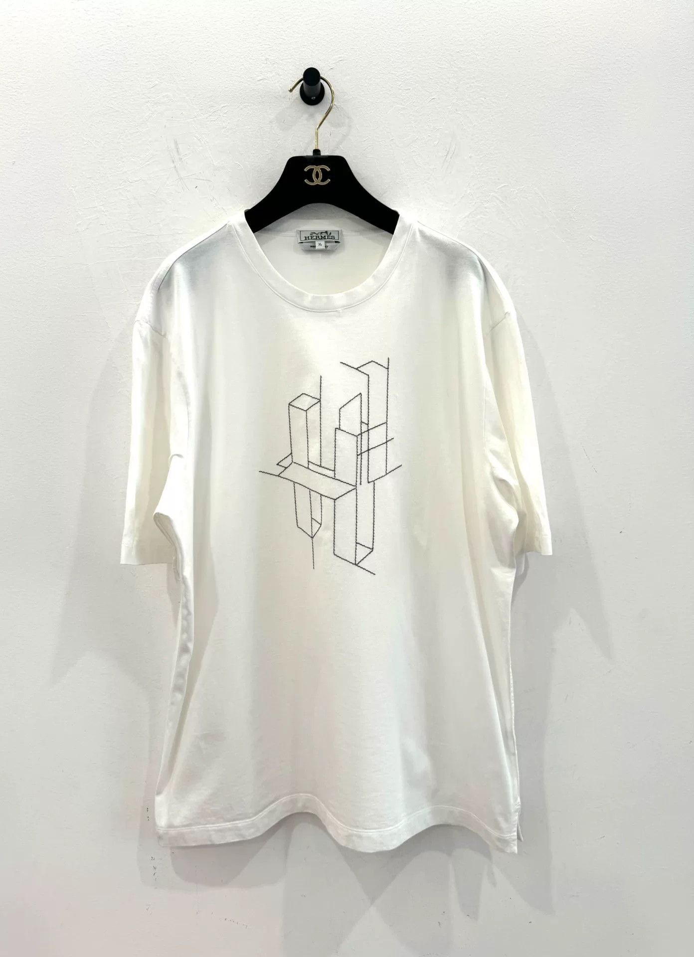 Hermes Hermes Men's White 3D Cube Short-Sleeve Tee Size US XL / EU 56 / 4 - 1 Thumbnail