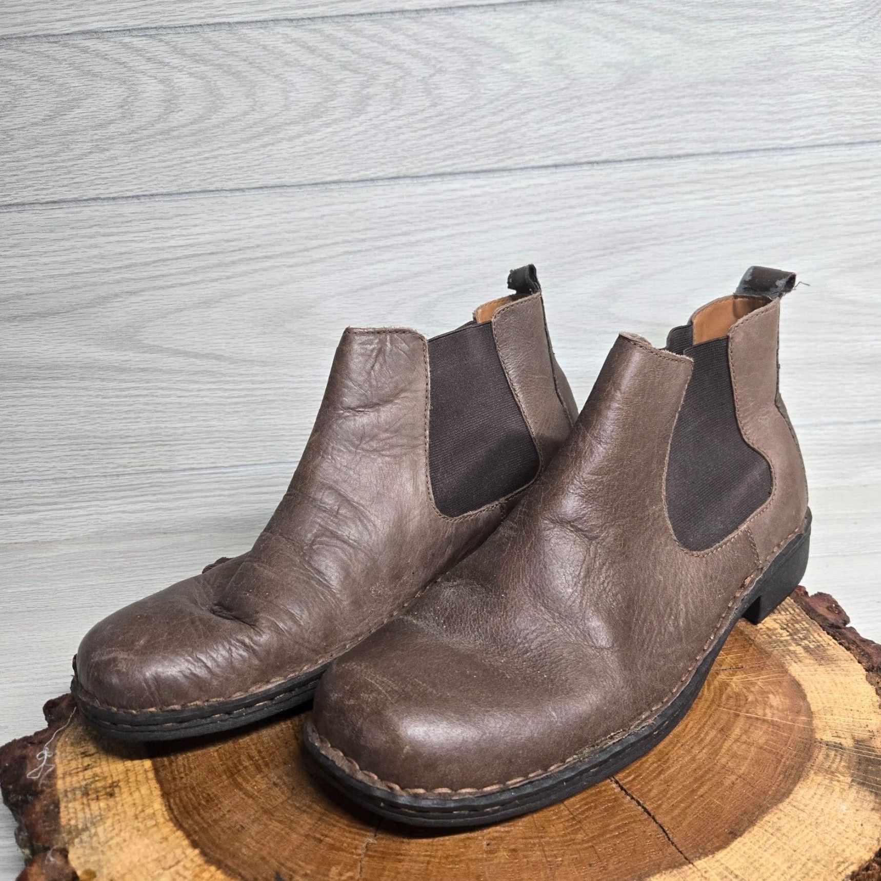 Dockers VINTAGE Dockers Ransom Chelsea Boots Men’s Size 12 Brown Slip-On Ankle Round Toe Leather Outsole Size US 12 / EU 45 - 2 Thumbnail