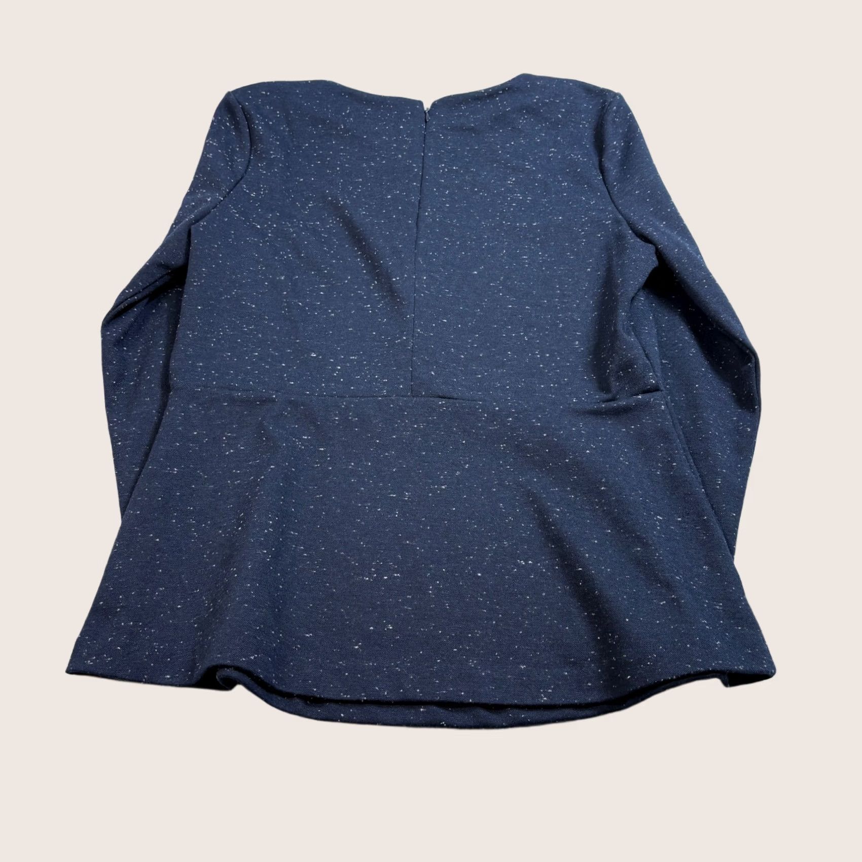 Ann Taylor Ann Taylor Shirt Woman M Blue Speckled Peplum Capsule Office Preppy Heritage Capsul Size M / US 6-8 / IT 42-44 - 1 Thumbnail