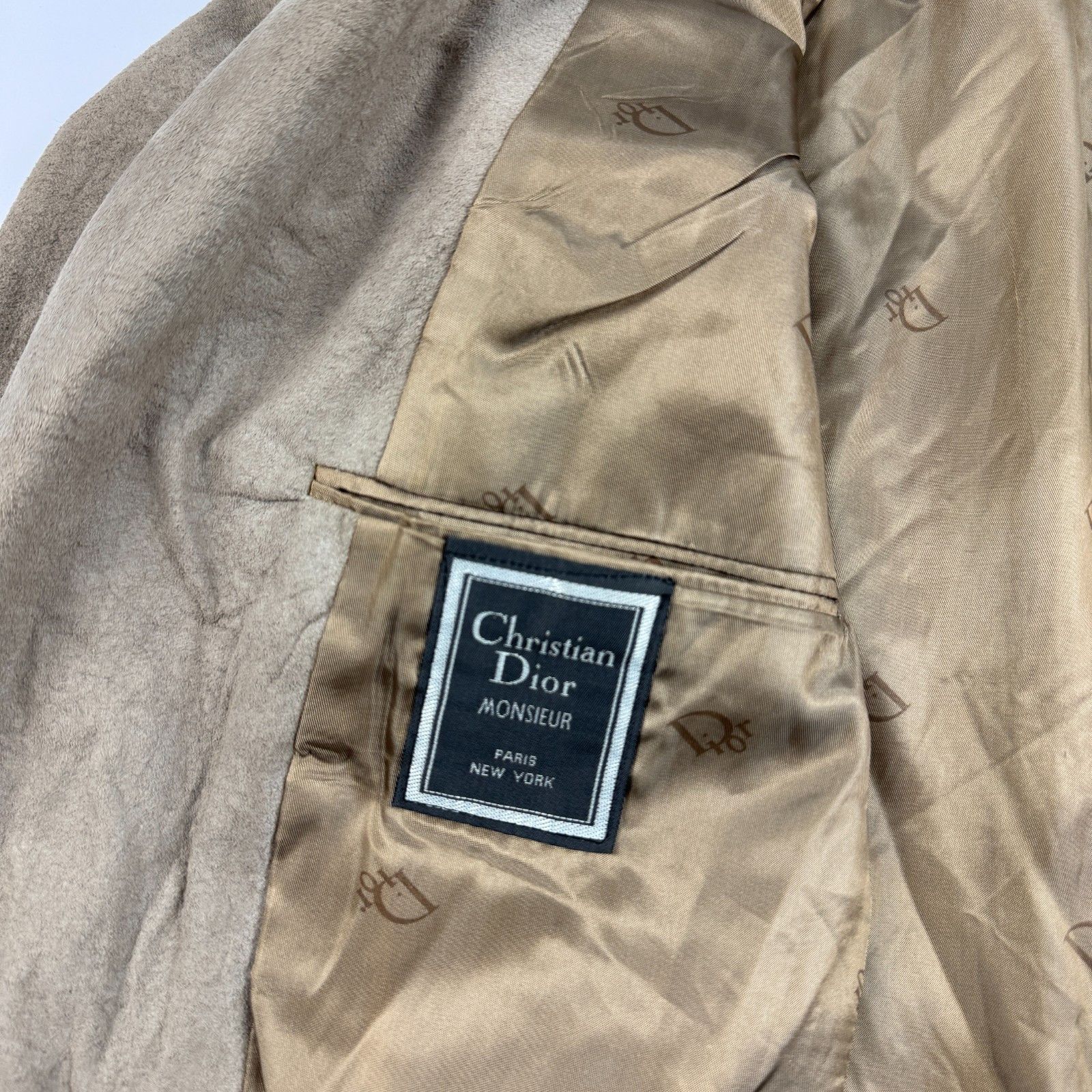 Christian Dior Monsieur Dior Monsieur Faux Suede Sport Coat Blazer Tan 42R Size 42R - 9 Thumbnail