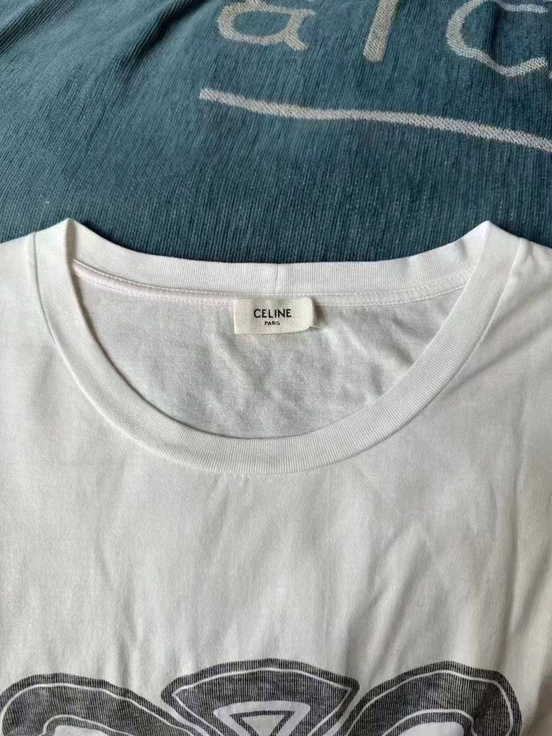 Celine Celine Logo Short Sleeve TShirt Size XXS / US 00 / IT 34 - 2 Thumbnail