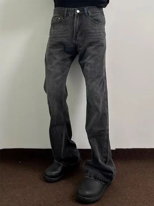 Jean Street Y2K Washed Cat Whiskers Micro Flare Vintage Jeans Size US 34 / EU 50 - 8 Thumbnail