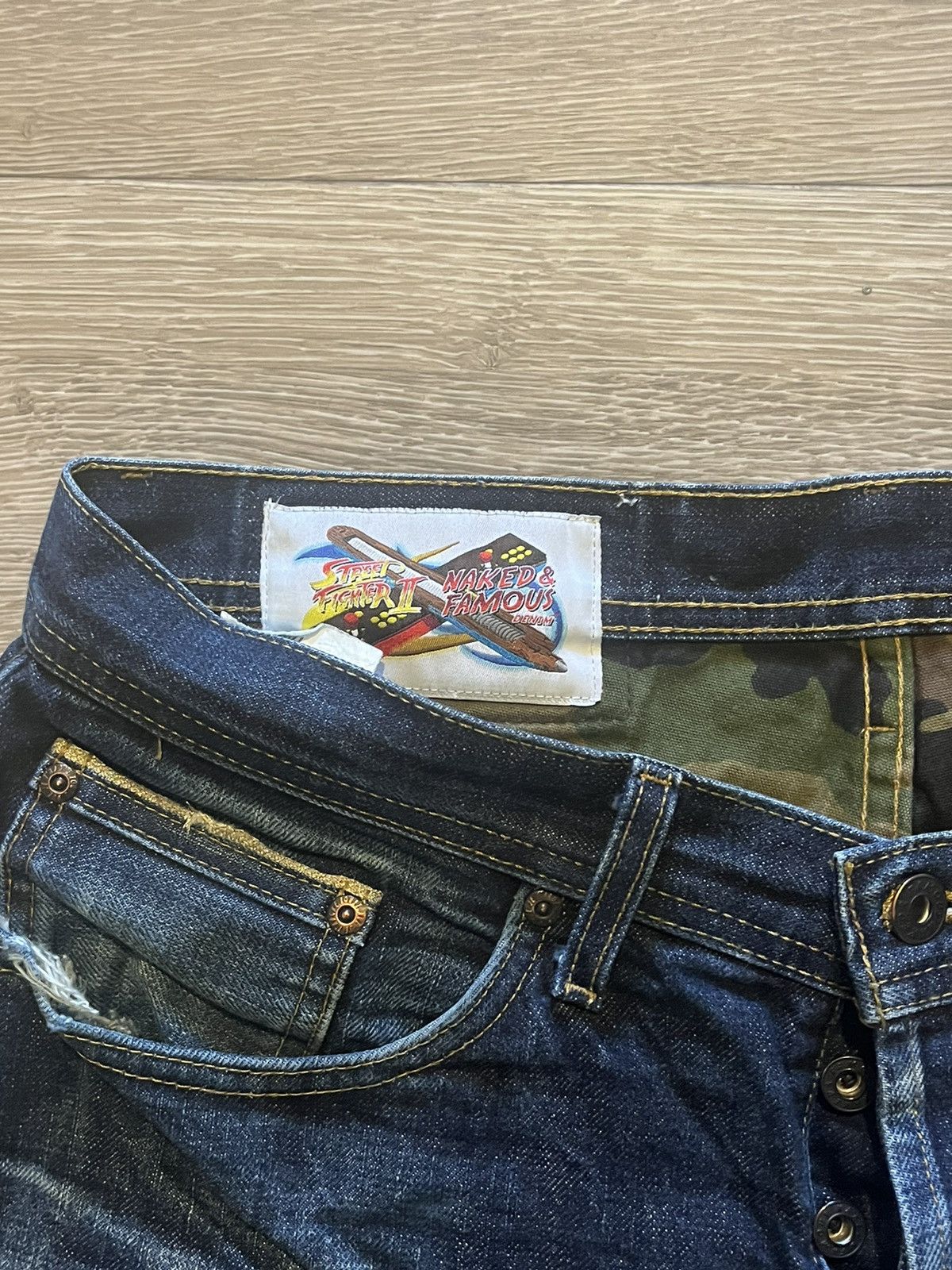 Naked & Famous Naked and famous “street fighter” selvedge denim Size US 33 - 3 Thumbnail