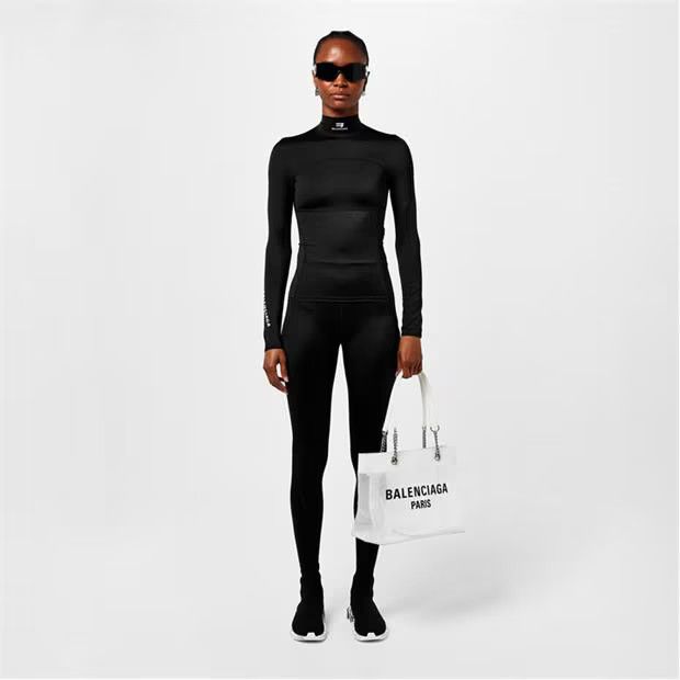 Balenciaga o1g2r1mq0924 Size: OS / Tote Bag in Whit & Black Size ONE SIZE - 5 Thumbnail