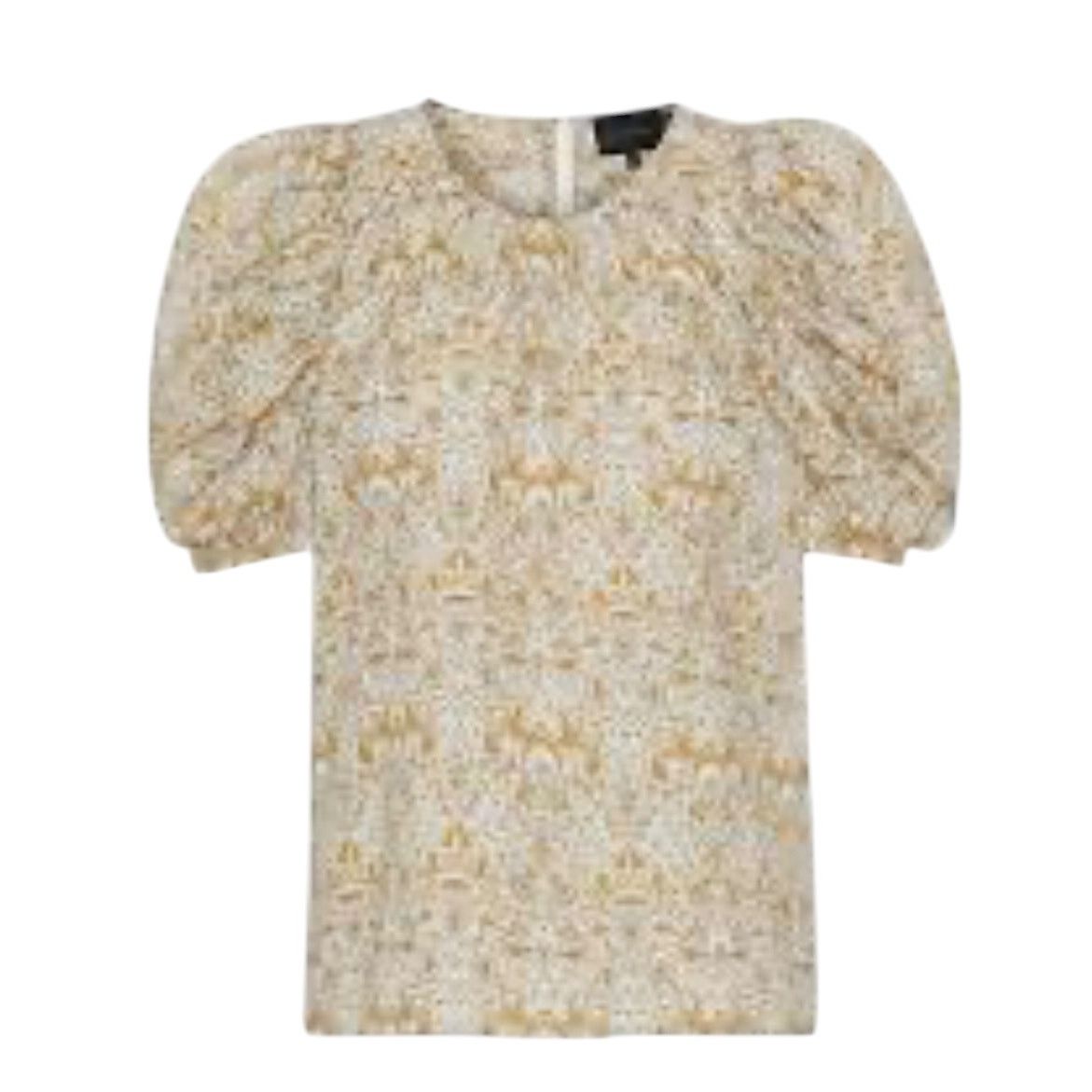 HERSKIND Birgitte Herskind Floral Print Short Puff Sleeve Blouse Size XS / US 0-2 / IT 36-38 - 1 Thumbnail