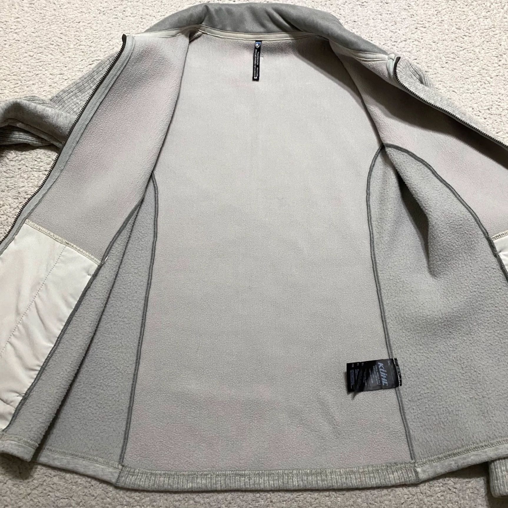 Vintage Kuhl Womens Medium Sweater Jacket Light Gray Full Zip Long Sleeve Wool Blend Jacket Womens M Gray All Seasons Casual Outdoor Size M / US 6-8 / IT 42-44 - 7 Thumbnail